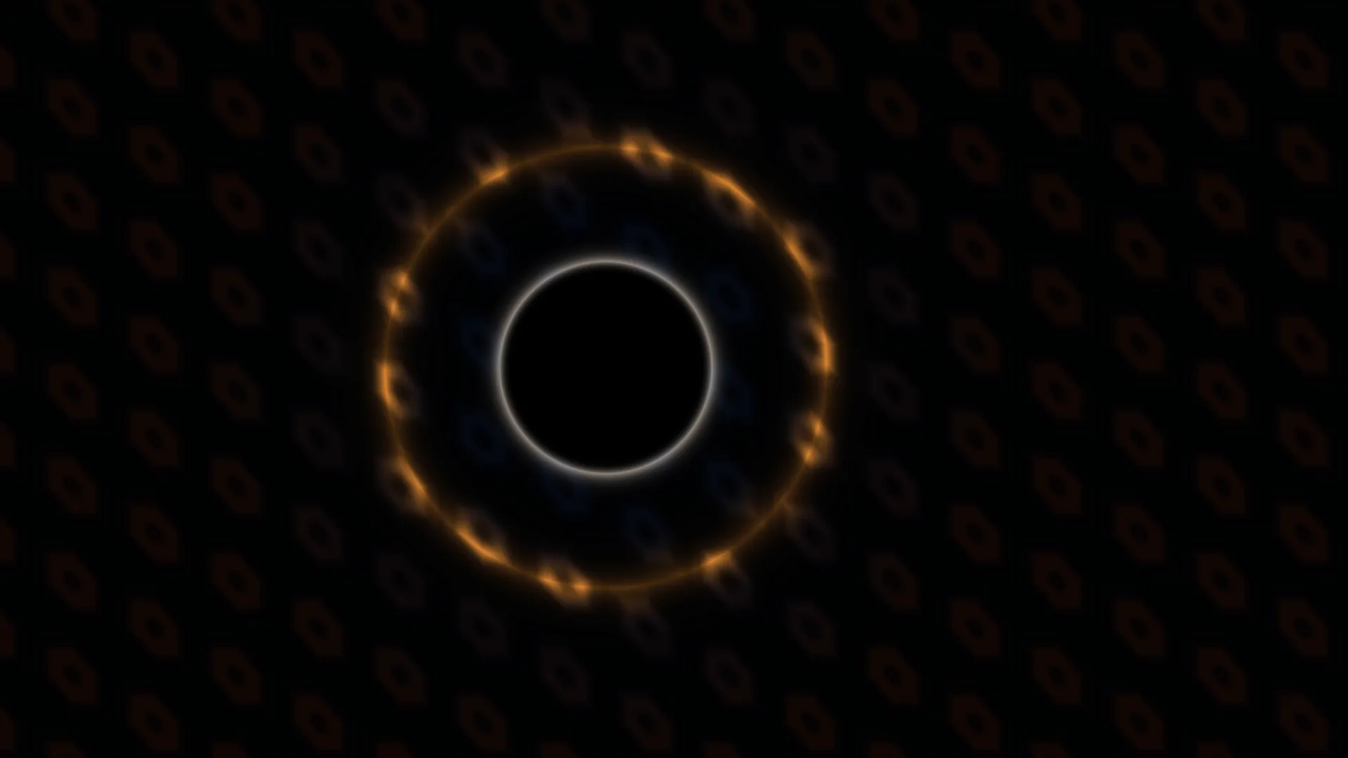 Amber orbit around a ring of light — amber orbit wallpaper at 3840x2160