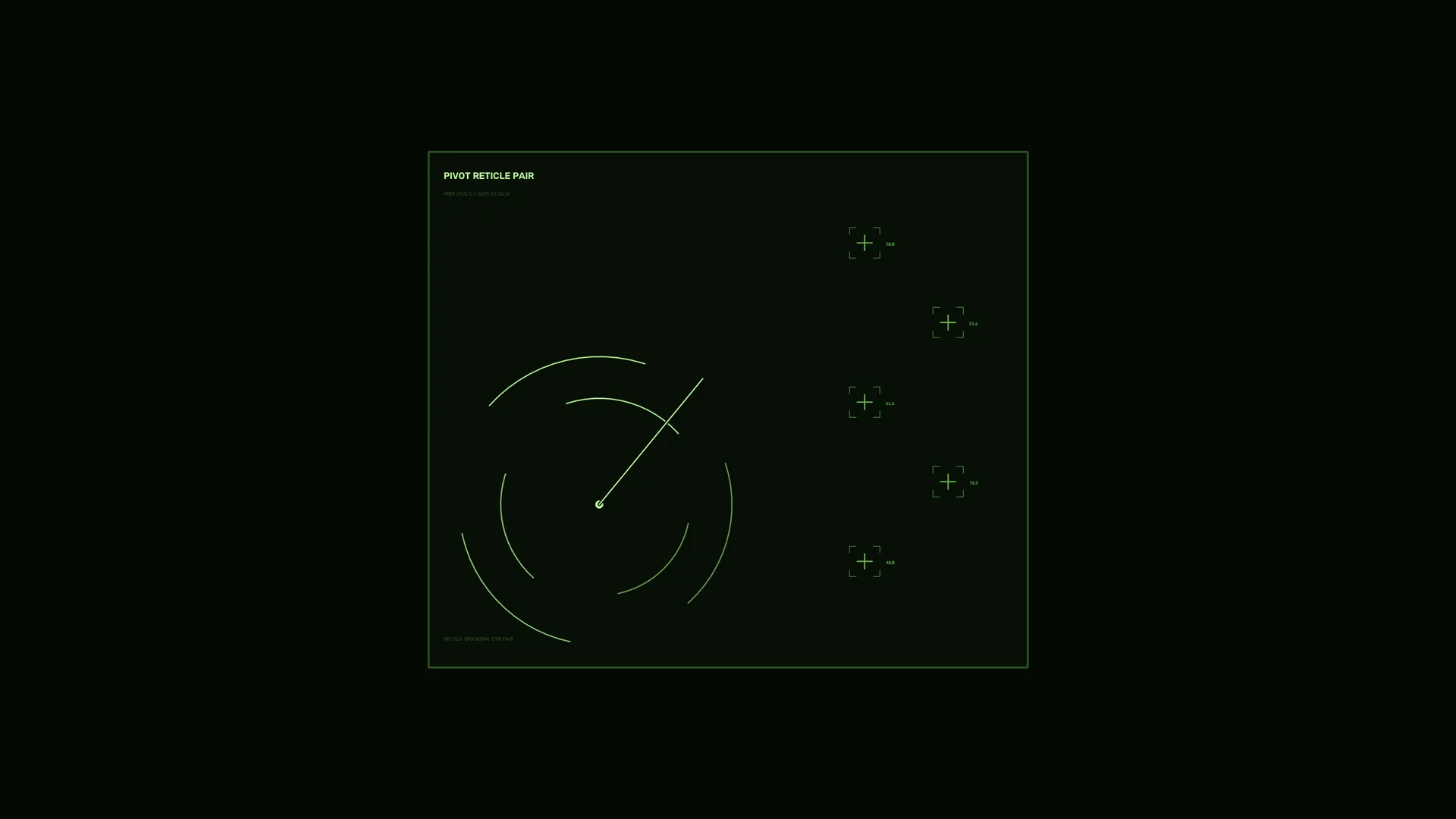 Green radar interface on a field of black — radar interface wallpaper at 3840x2160