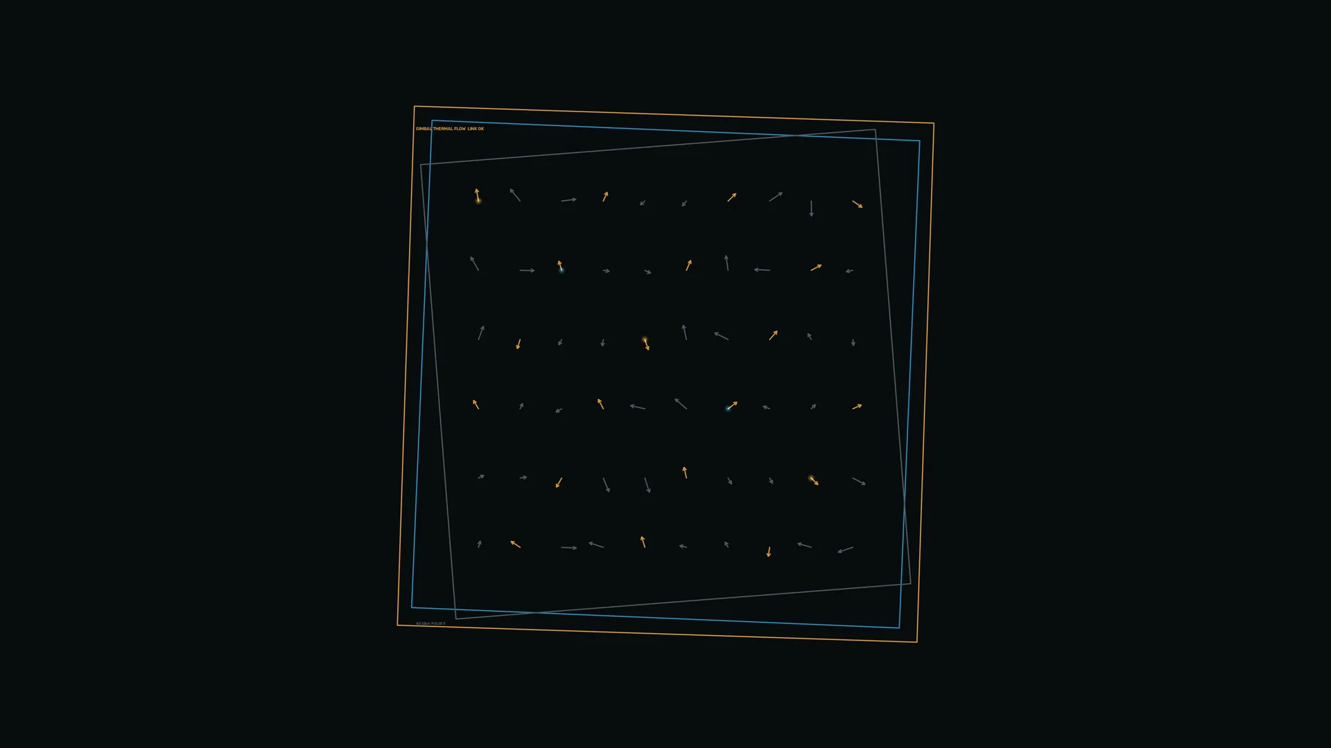 Geometric field of arrows in blue and amber — geometric field wallpaper at 3840x2160