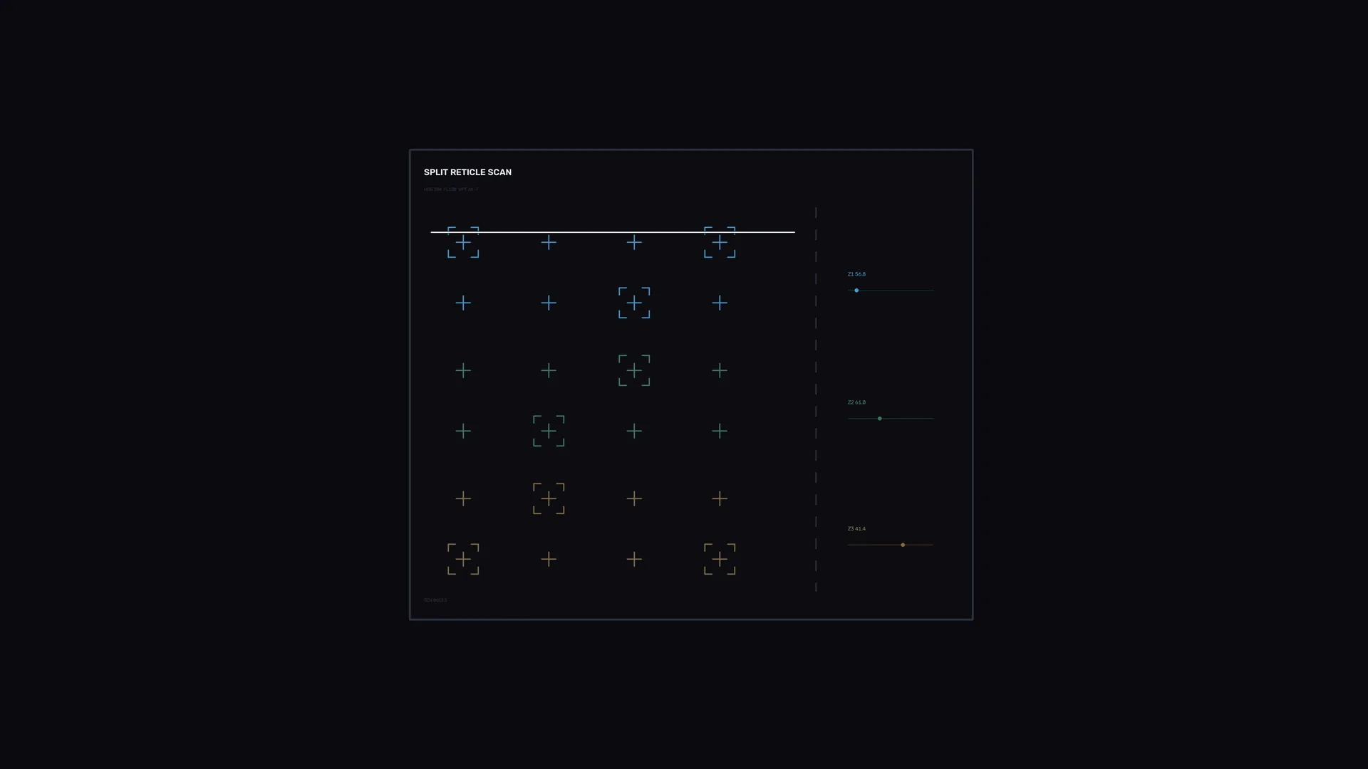 Reticle grid in a field of negative space — reticle wallpaper at 3840x2160