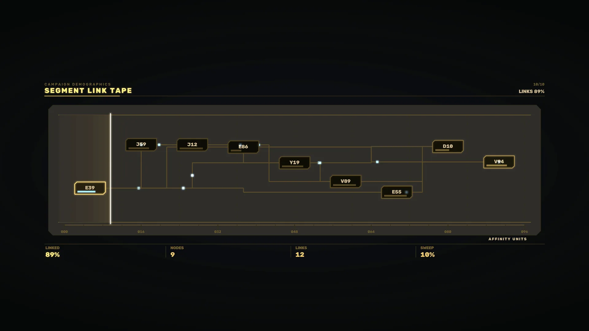 Amber Network Diagram on a Dark Field — network diagram wallpaper at 3840x2160