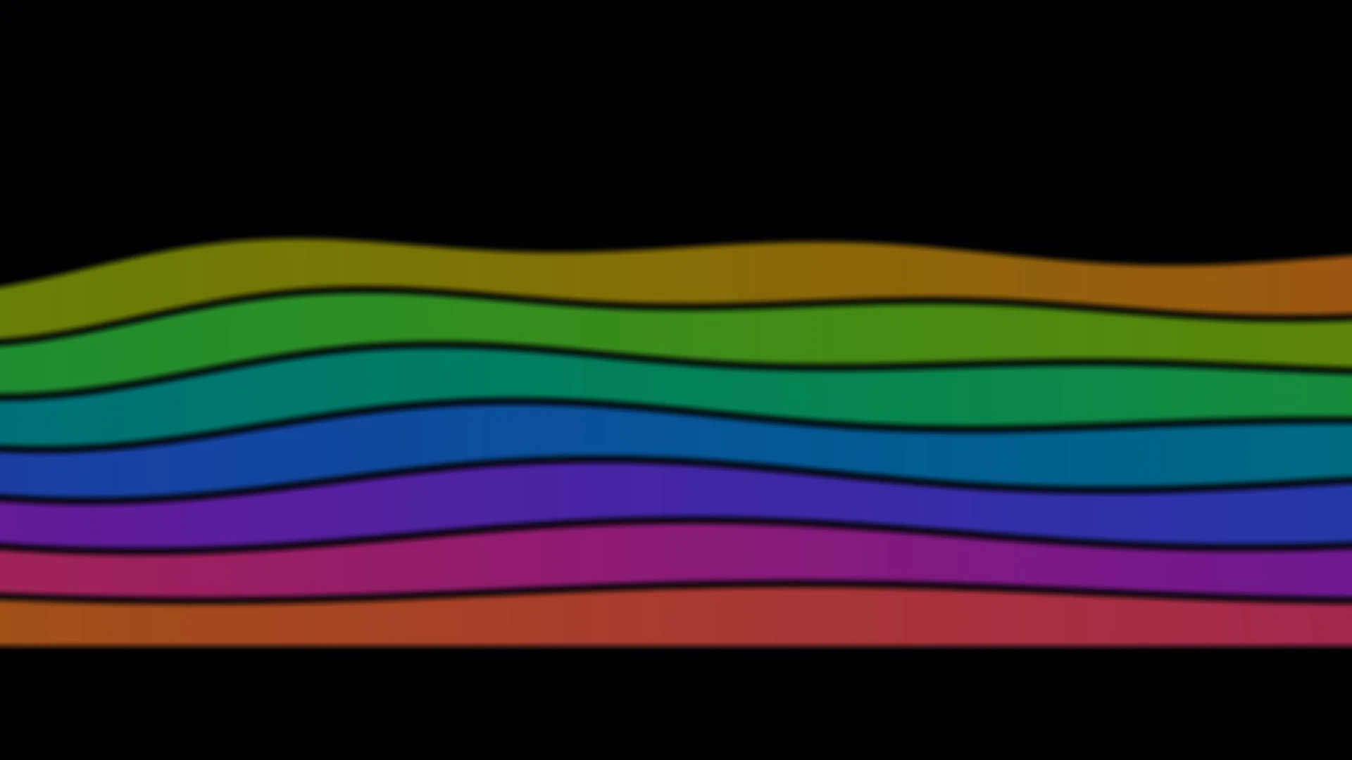 Layered rainbow bands across a black field — rainbow bands wallpaper at 3840x2160