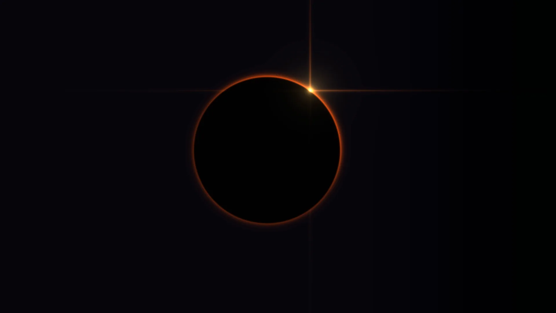 Orange Eclipse Ring in a Field of Black — orange eclipse wallpaper at 3840x2160