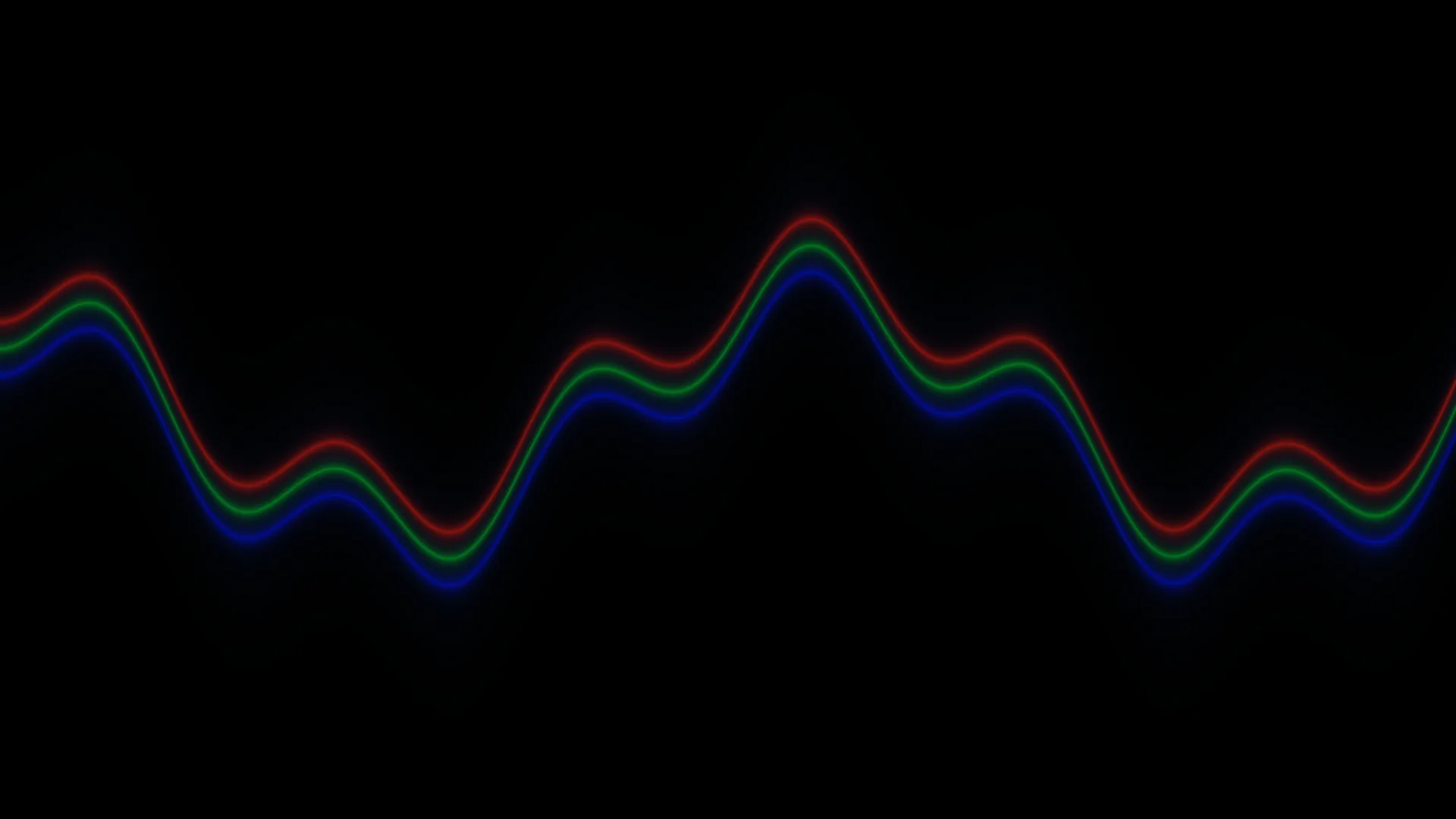 Neon wave lines across a black field — neon wave wallpaper at 3840x2160
