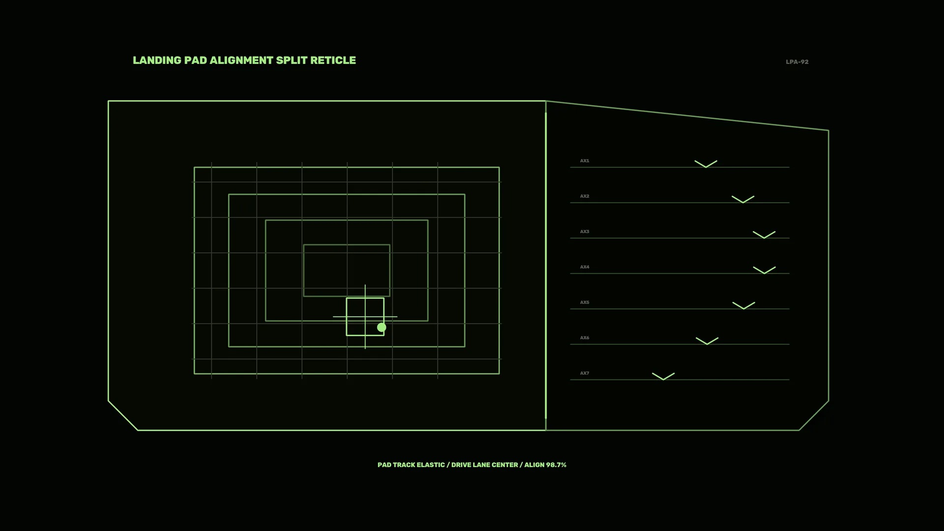 Neon green landing pad alignment schematic — landing pad wallpaper at 3840x2160