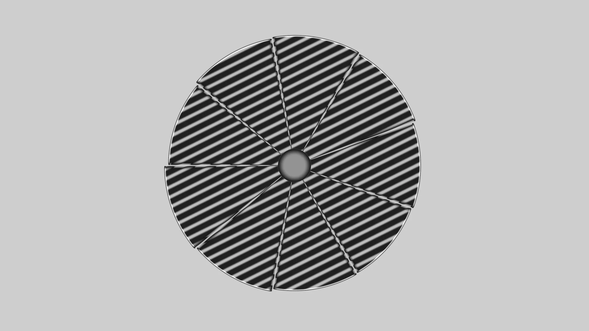 Monochrome radial disc with striped geometry — radial disc wallpaper at 3840x2160