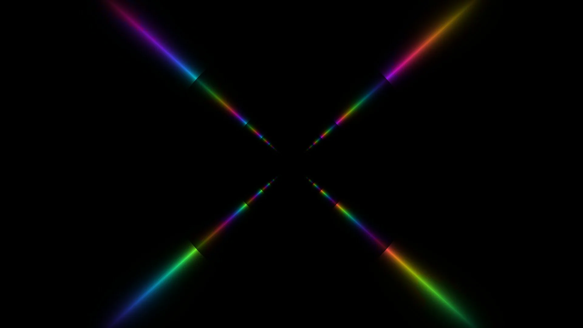 Prismatic diagonals across a field of black — prismatic light wallpaper at 3840x2160