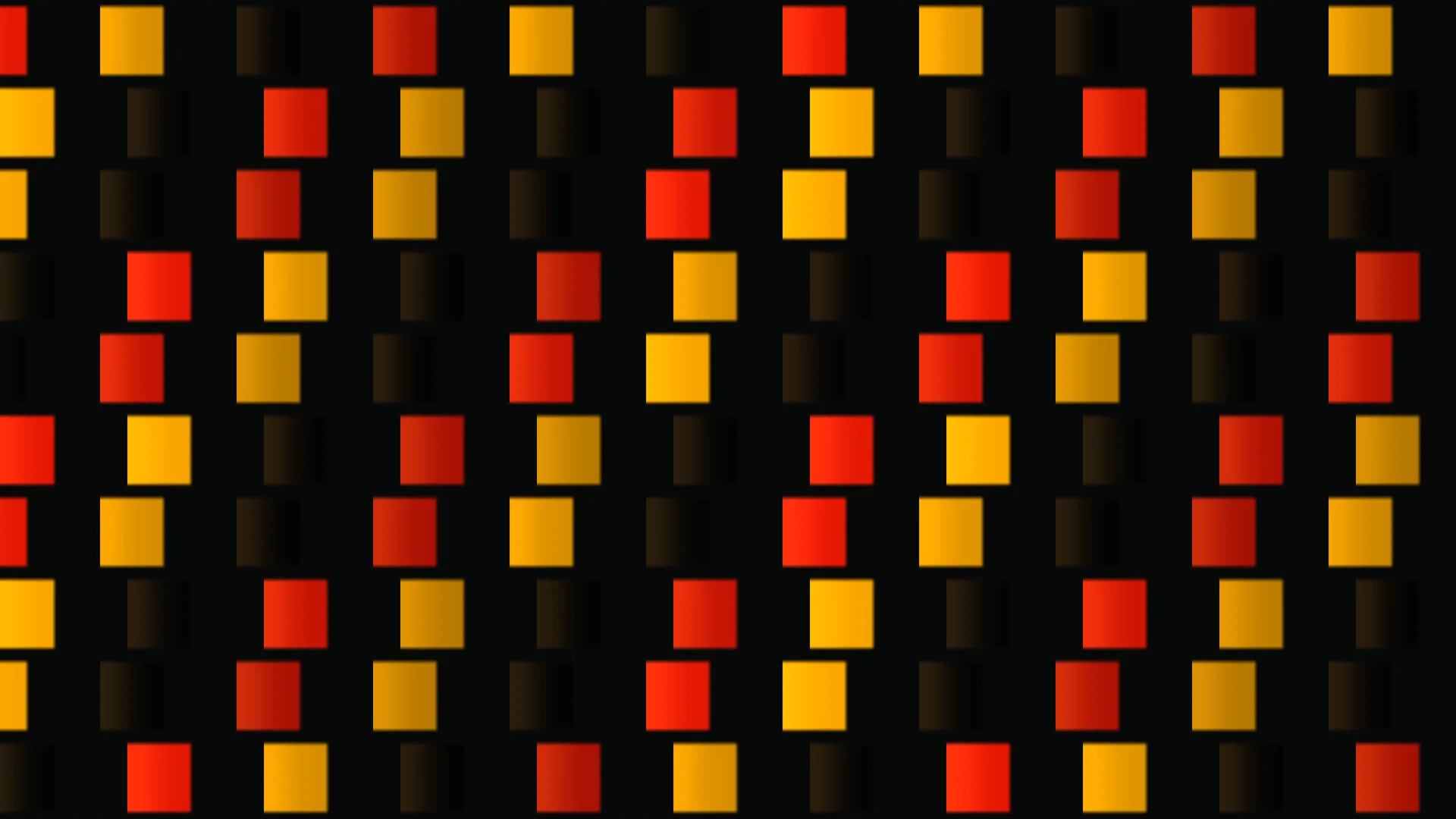Amber and Vermilion Squares in Black Space — geometric wallpaper at 3840x2160