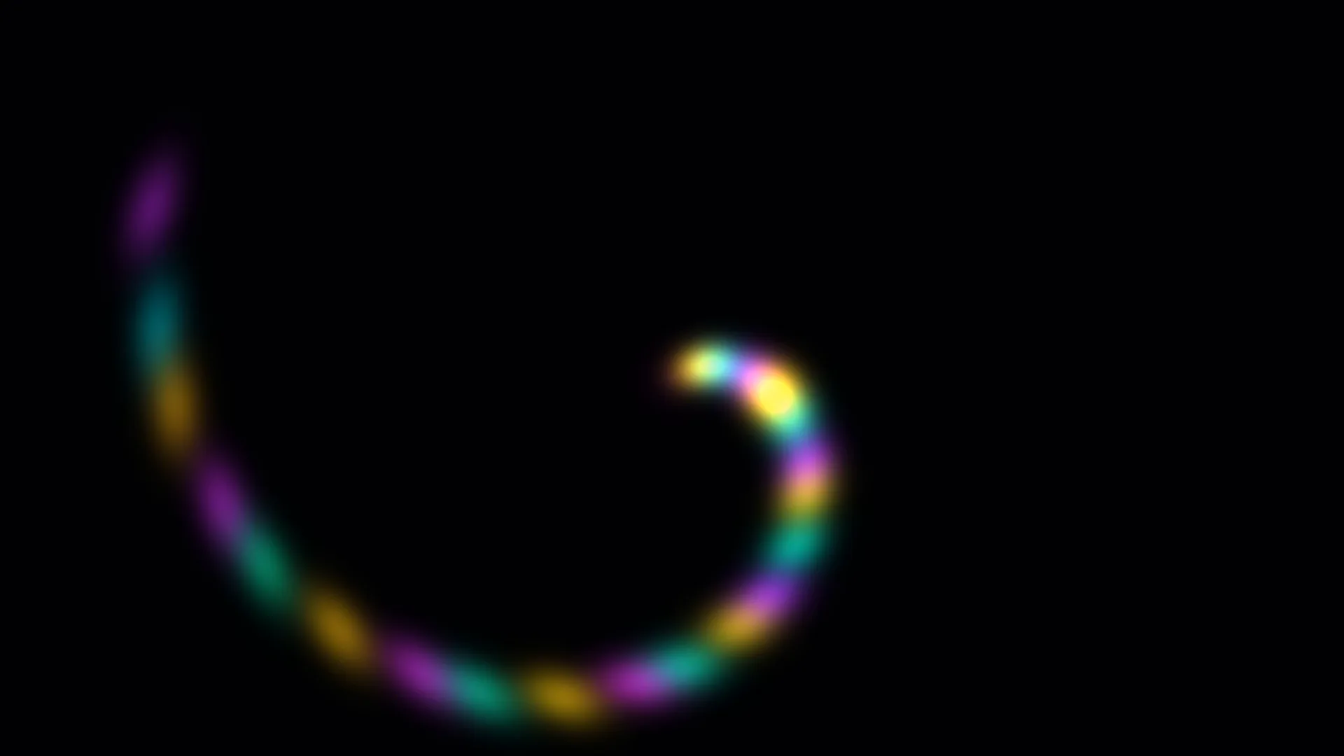 Blurred rainbow arc in a field of black — rainbow arc wallpaper at 3840x2160