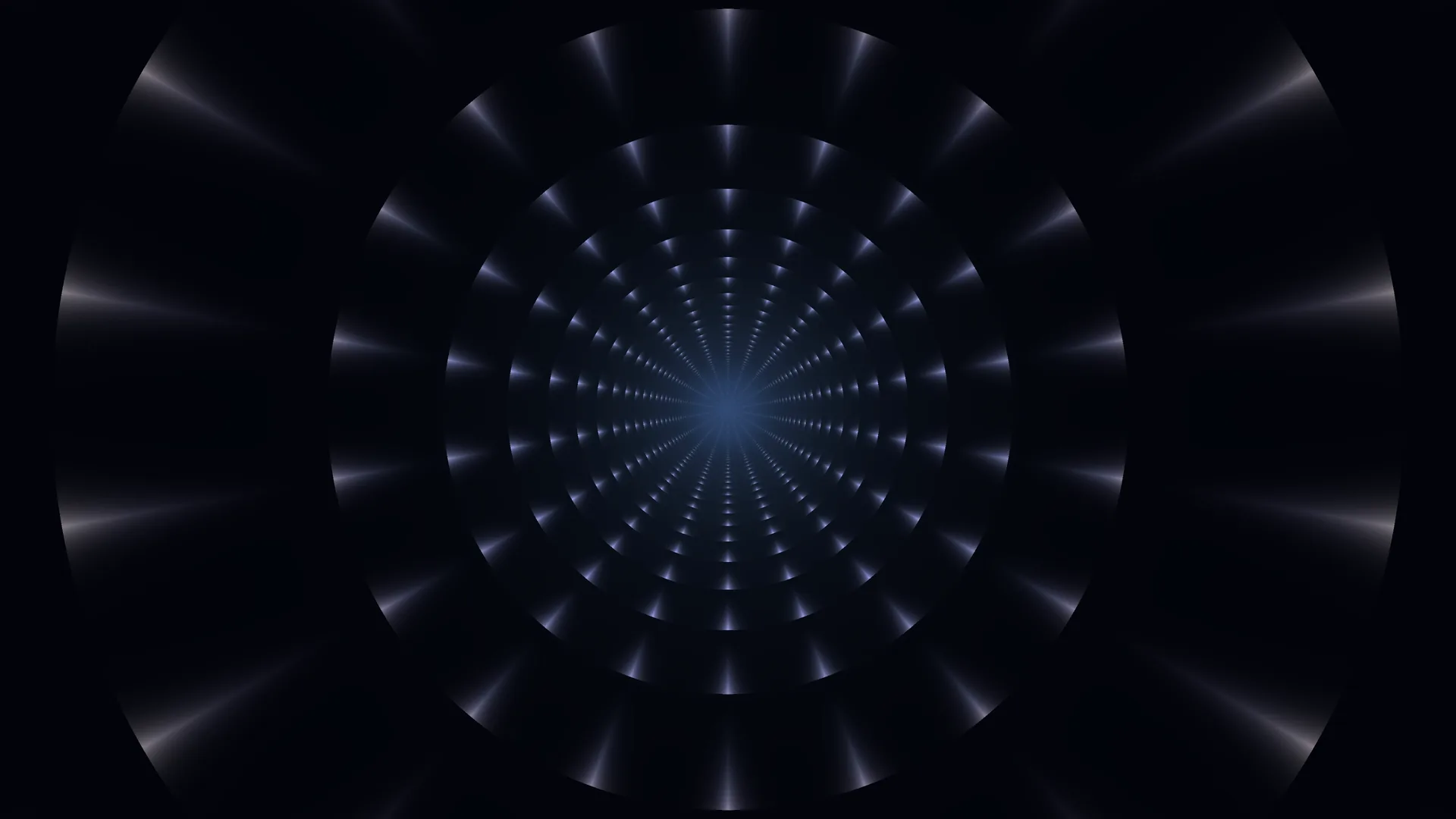 Indigo rings converging through deep space — concentric rings wallpaper at 3840x2160