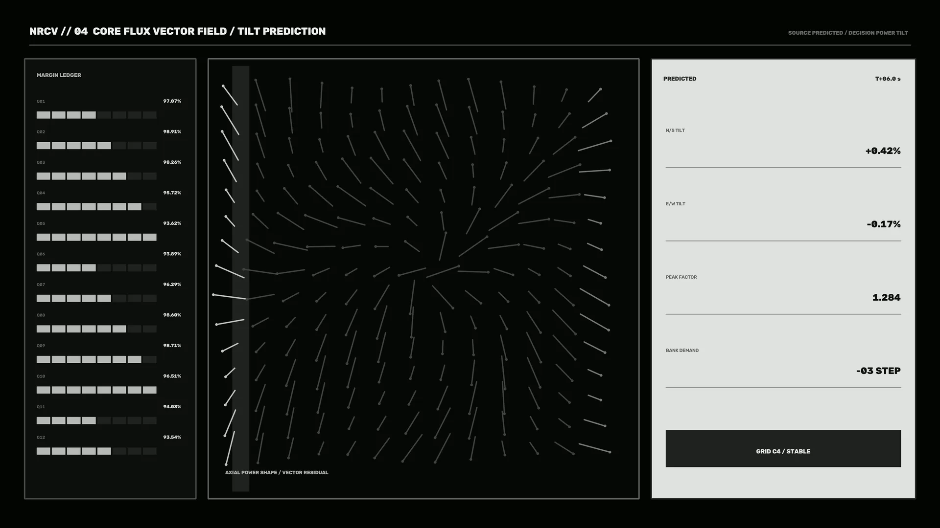 Monochrome Vector Field Control Interface — vector field wallpaper at 3840x2160