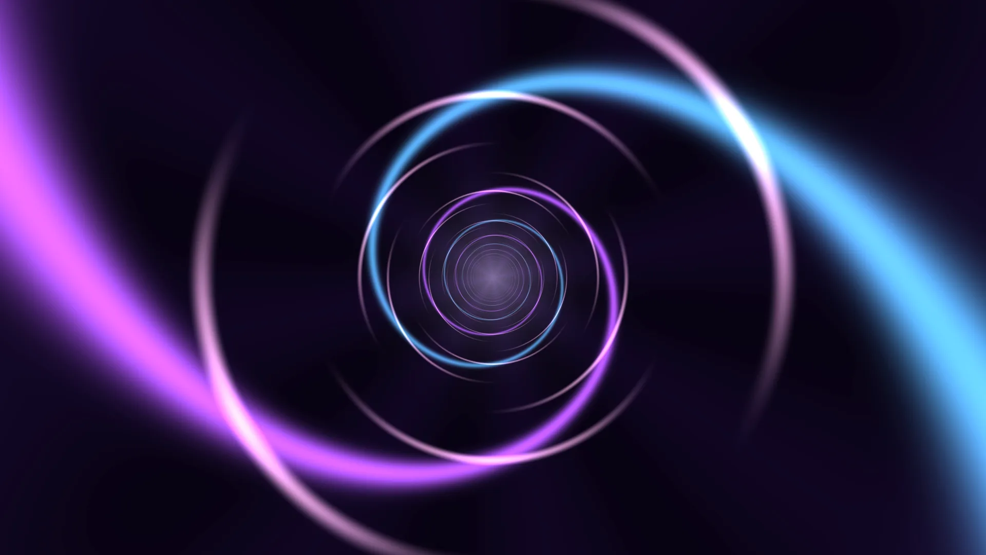 Luminous violet and blue rings in deep space — concentric rings wallpaper at 3840x2160