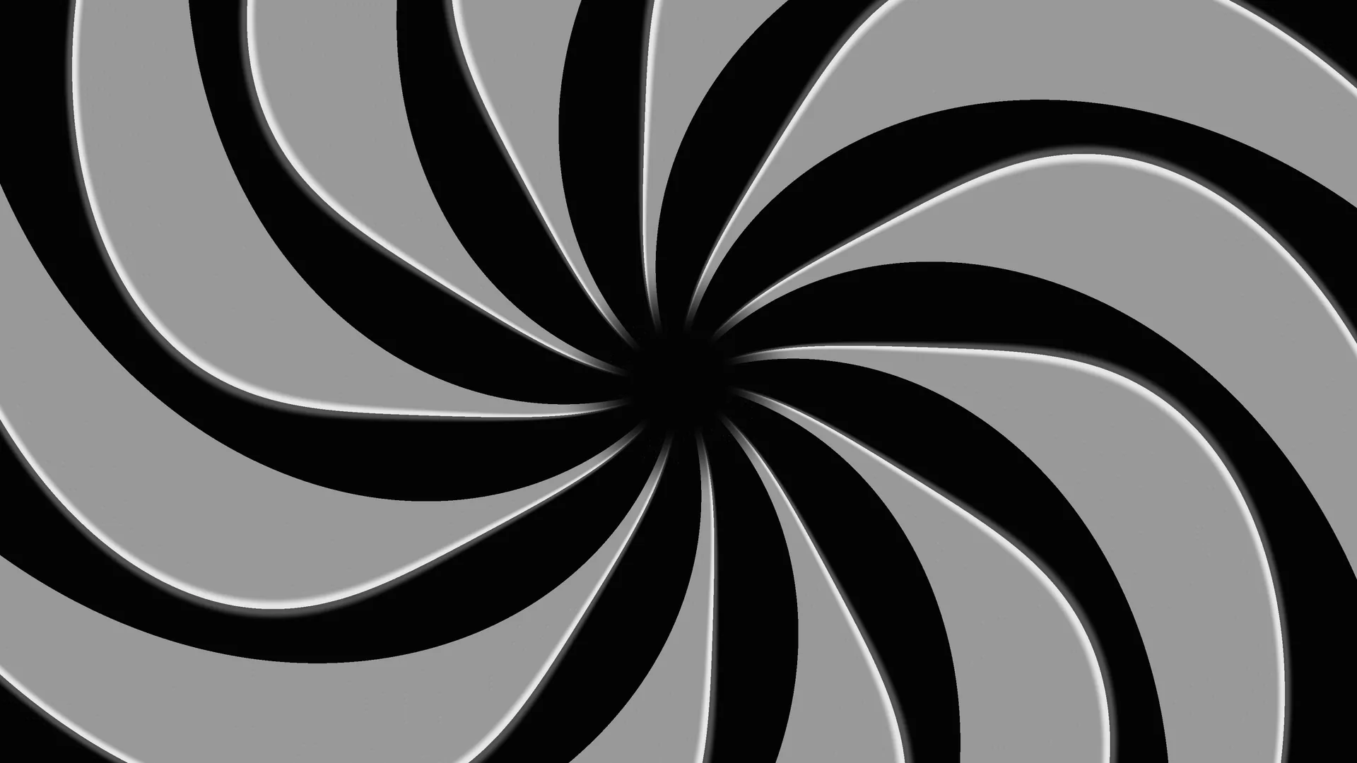 Black and gray spiral of sweeping curved forms — black and gray wallpaper at 3840x2160