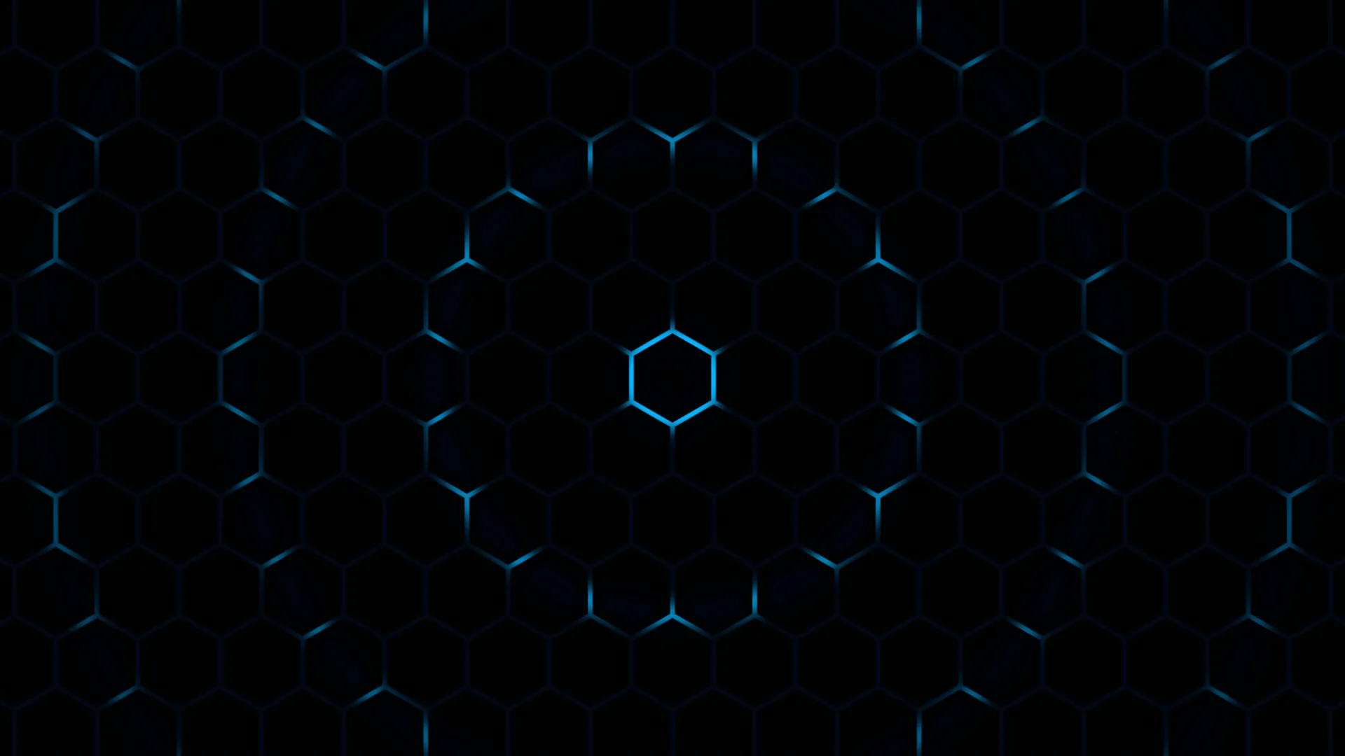 Blue hexagonal lattice on a dark field — hexagonal lattice wallpaper at 3840x2160