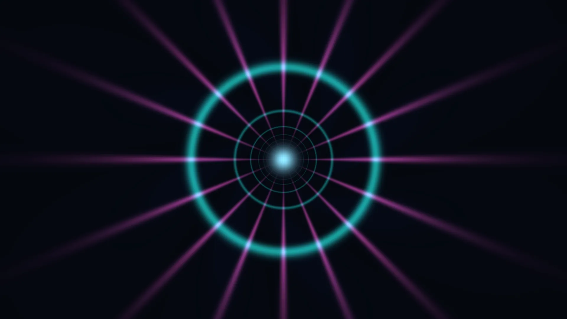 Cyan ring with magenta radial light — cyan ring wallpaper at 3840x2160