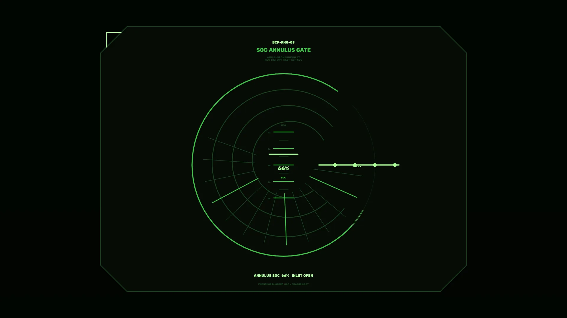 Green Annulus Interface on a Black Field — green interface wallpaper at 3840x2160