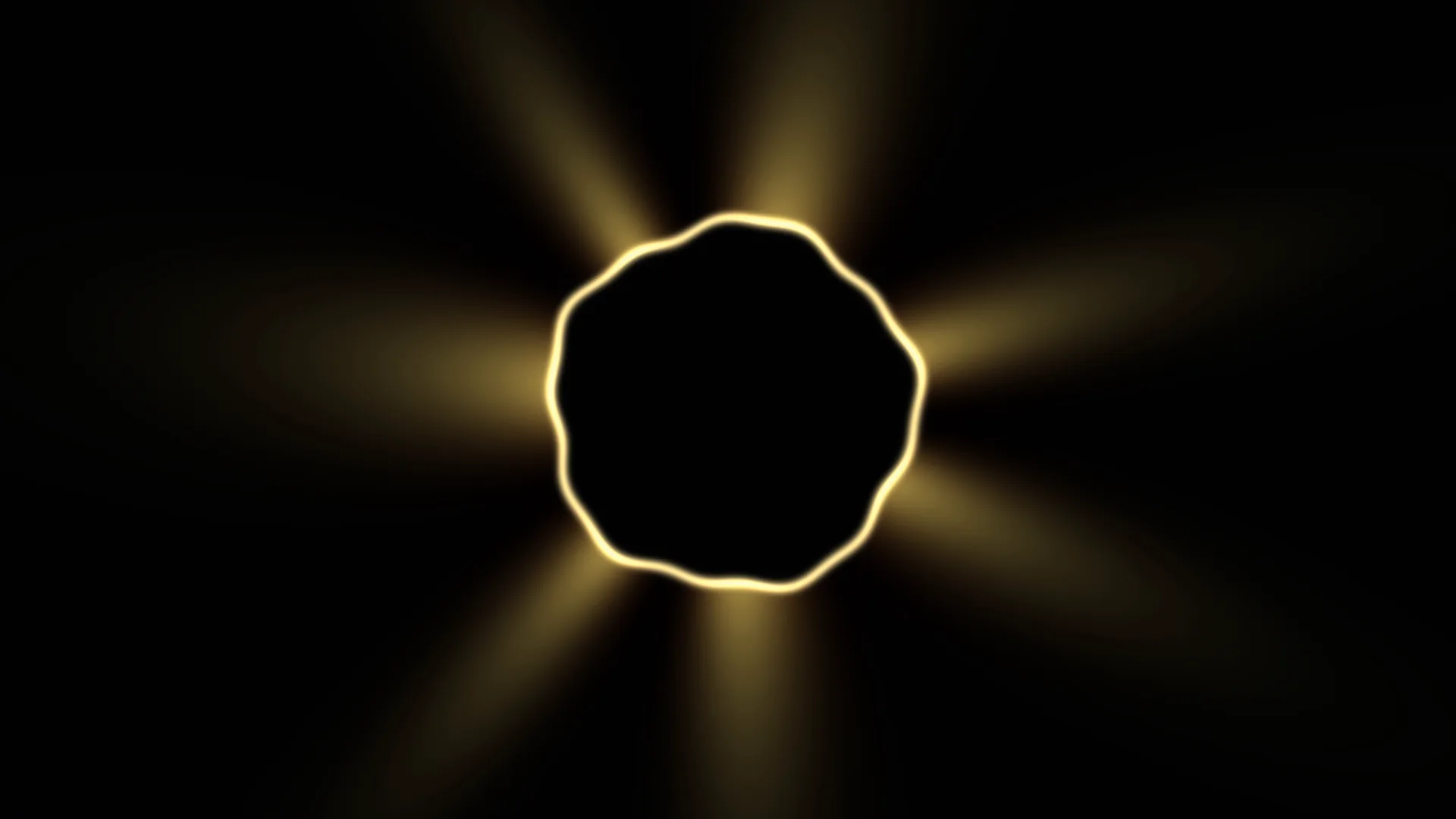 Golden ring and radial light on black — golden ring wallpaper at 3840x2160
