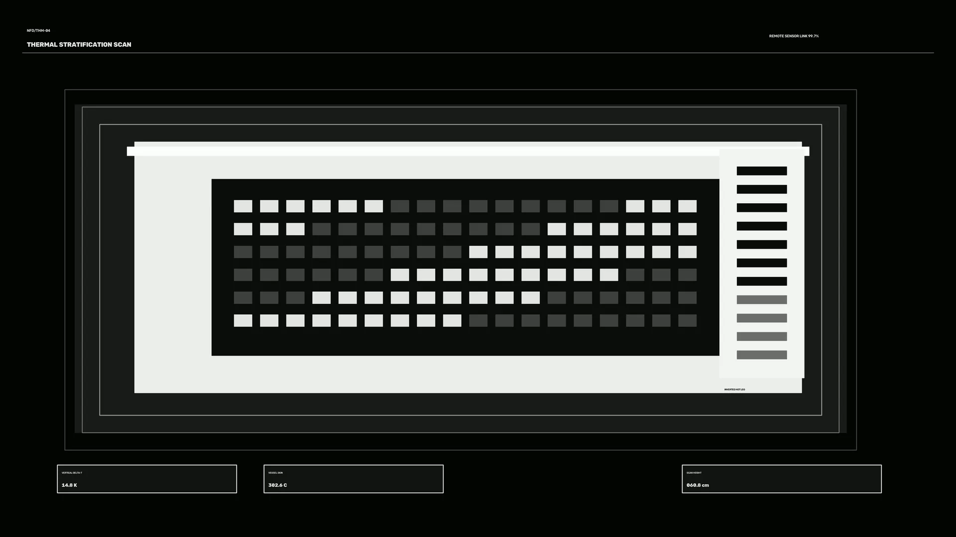 Thermal grid diagram in black and ivory — thermal grid wallpaper at 3840x2160