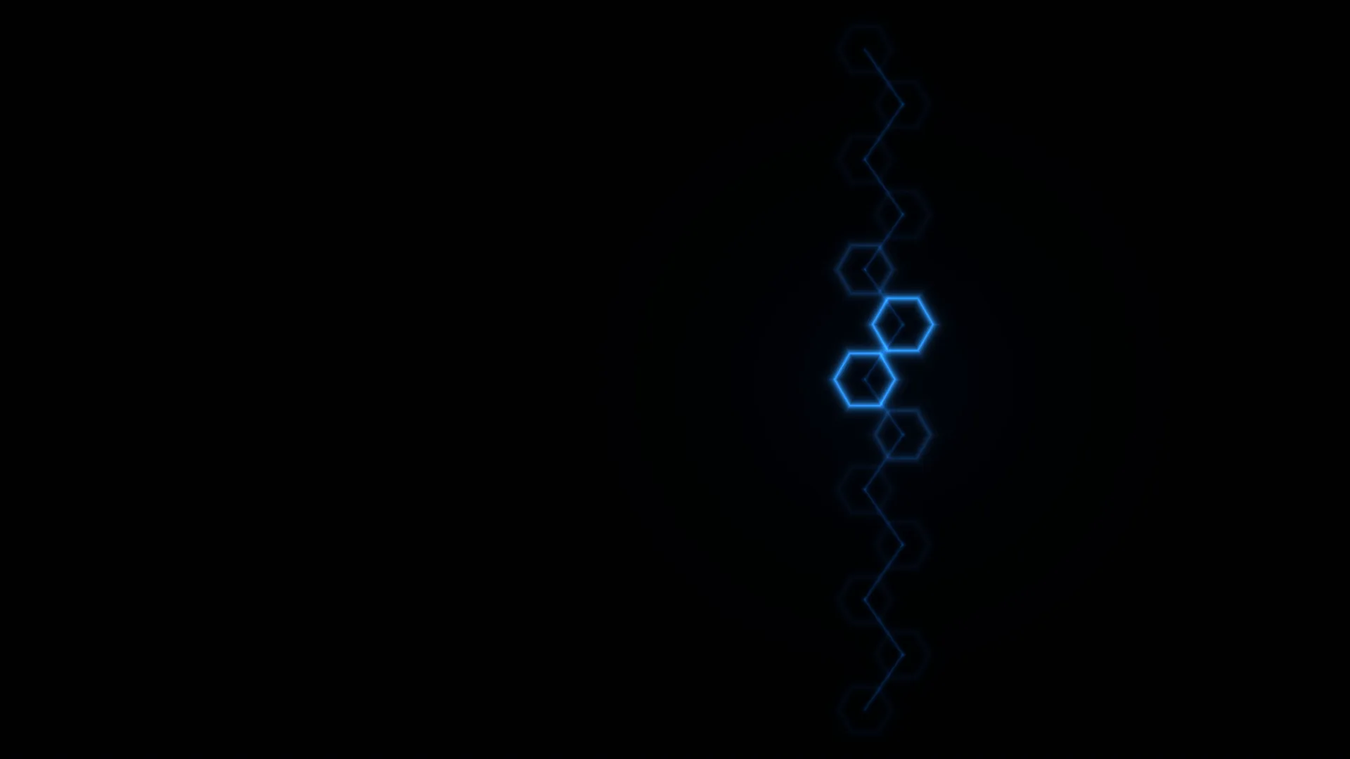 Blue hexagonal light on a field of black — blue wallpaper at 3840x2160