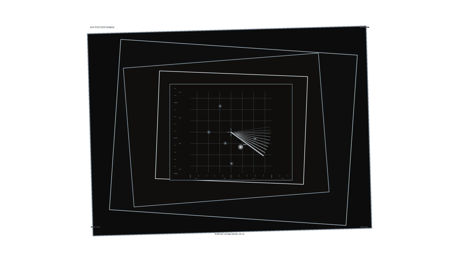 Concentric radar geometry in black and silver — radar wallpaper at 3840x2160