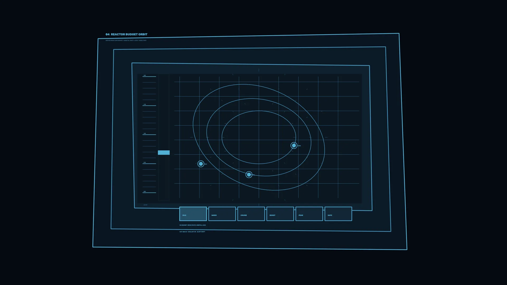 Blue orbital diagram on a dark field — orbital diagram wallpaper at 3840x2160