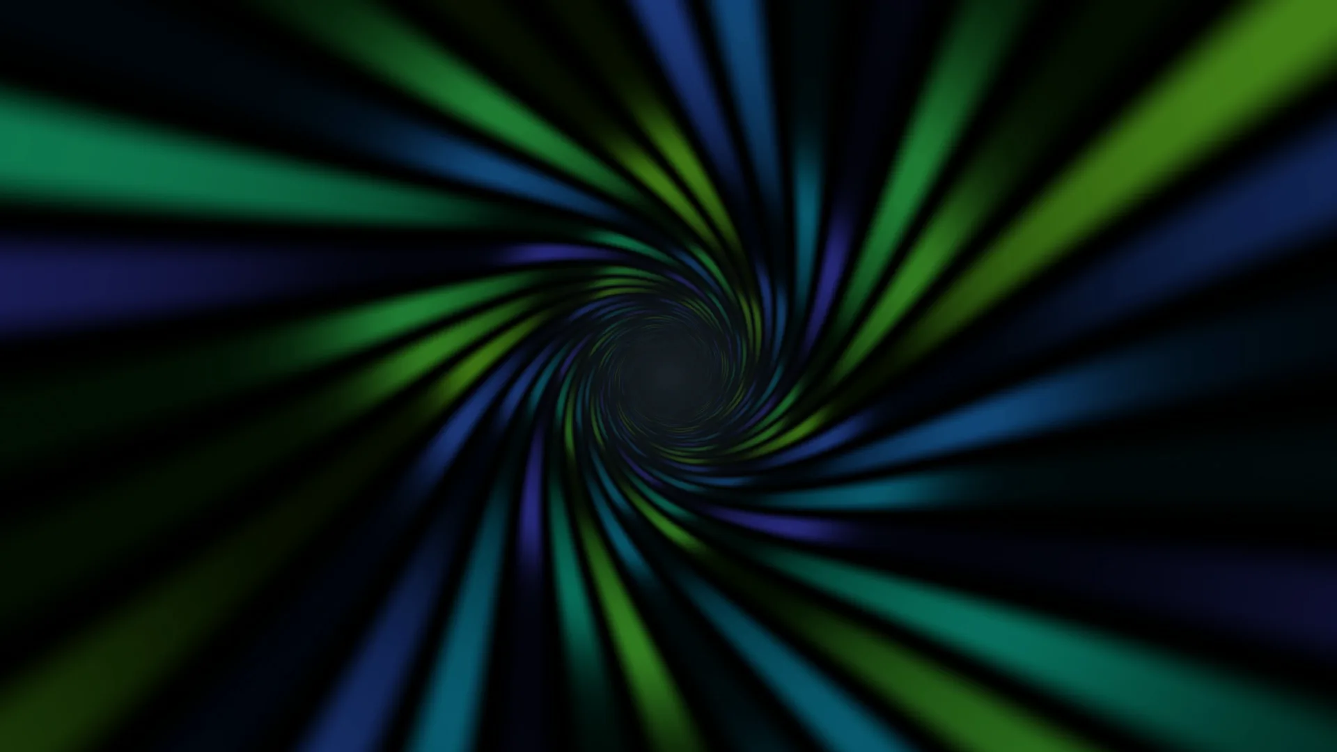 Green and blue spiral of radiating bands — spiral wallpaper at 3840x2160