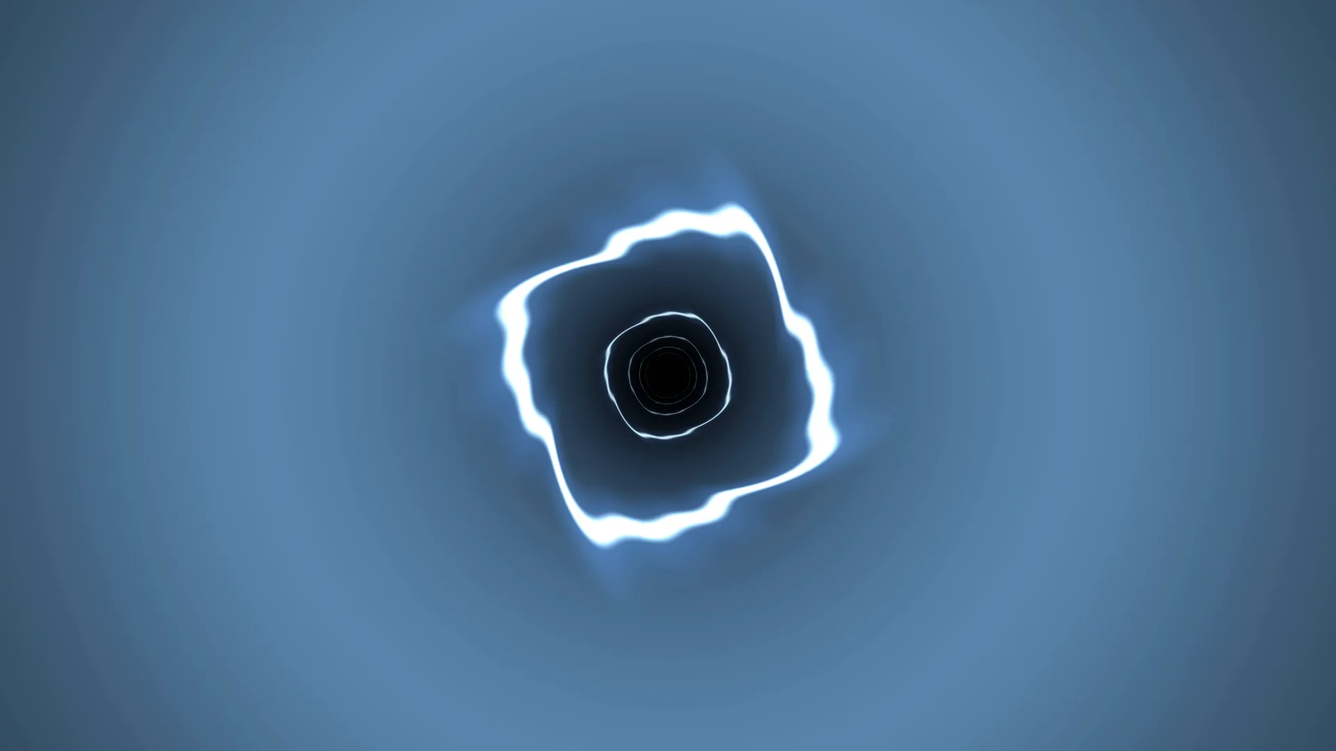 Luminous concentric form in a blue field — abstract wallpaper at 3840x2160