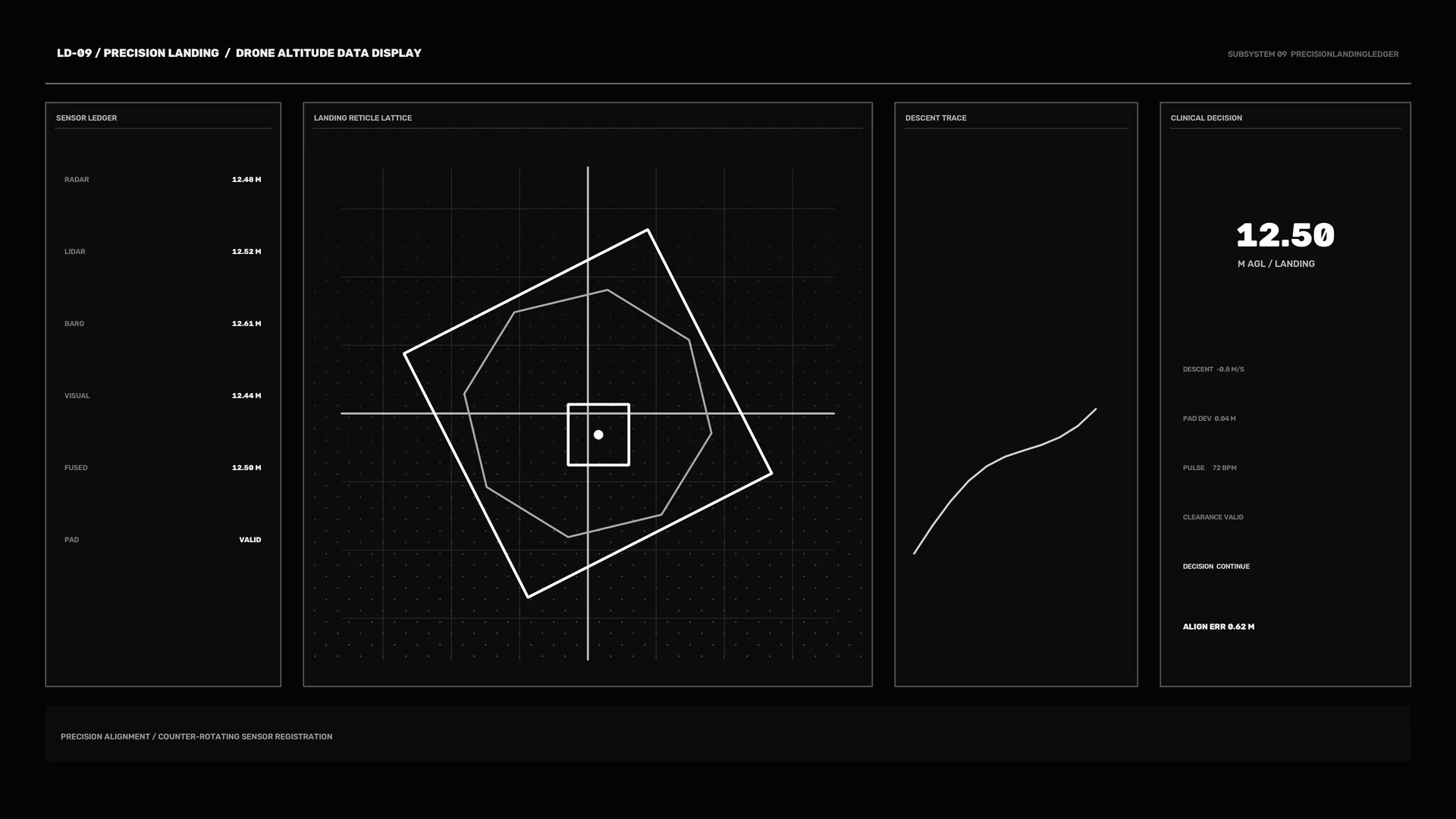 Monochrome Drone Landing Data Interface — drone interface wallpaper at 3840x2160