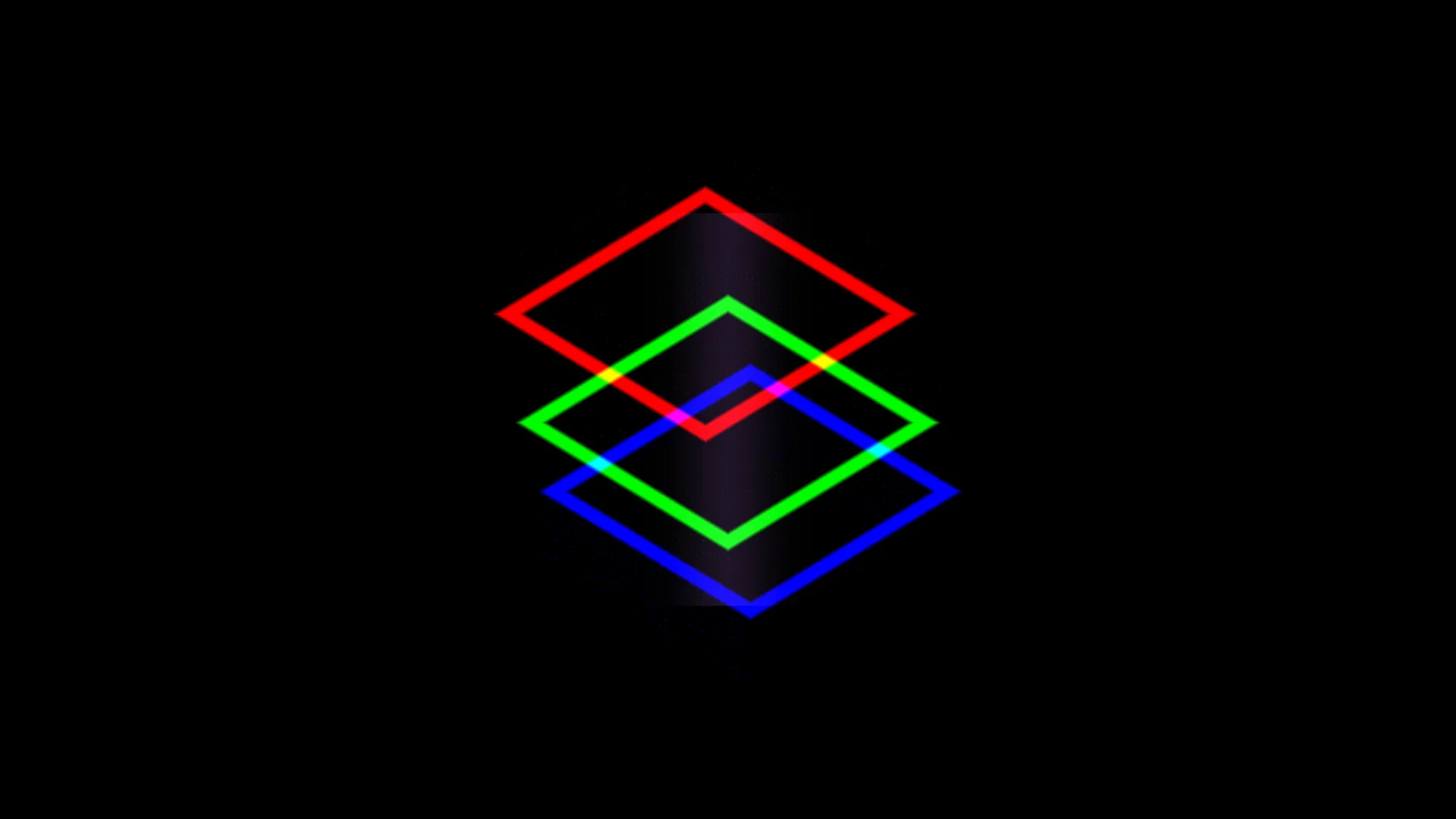 Neon diamond outlines in layered colour — diamond wallpaper at 3840x2160