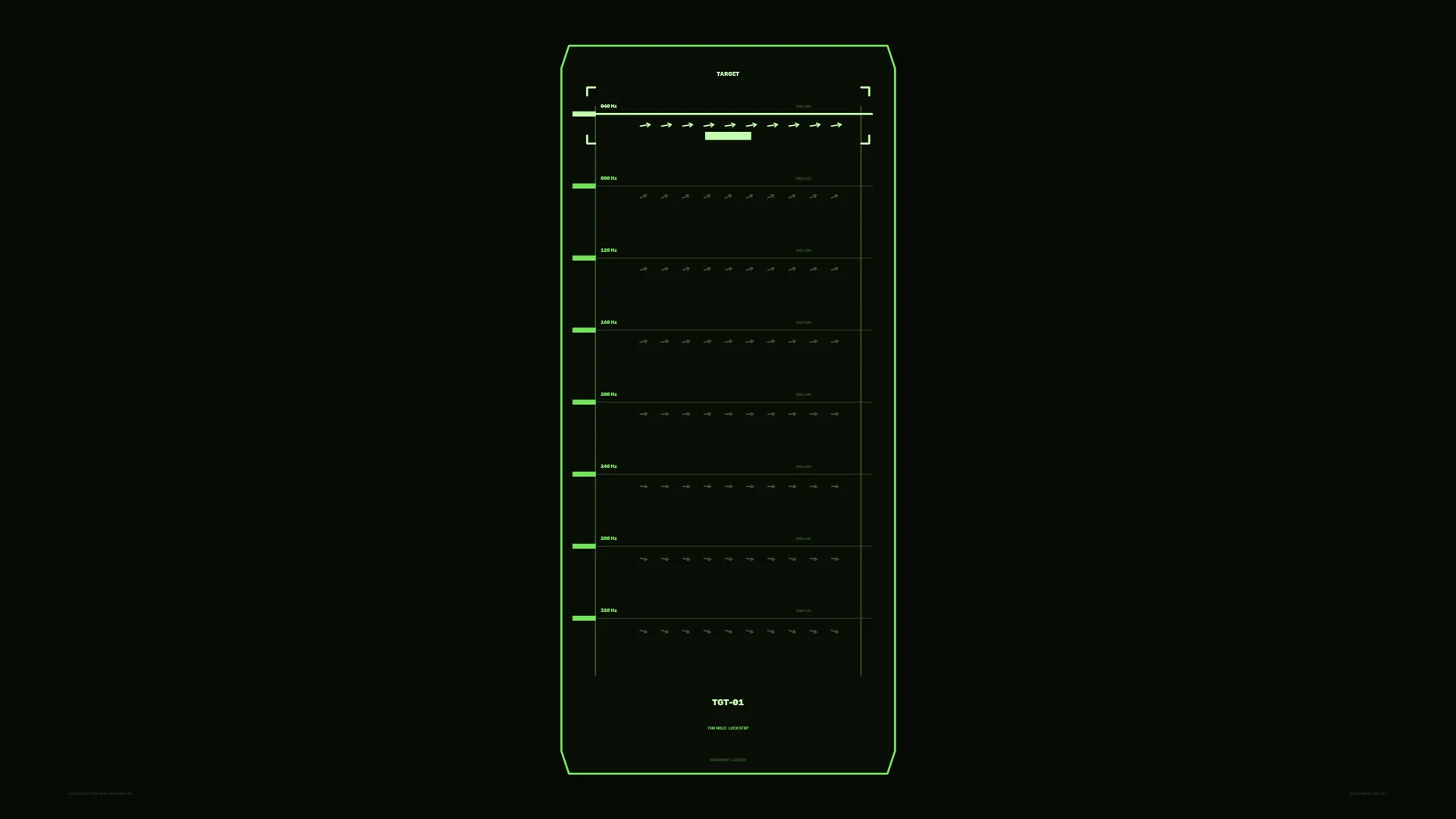 Neon green target interface on black — target interface wallpaper at 3840x2160
