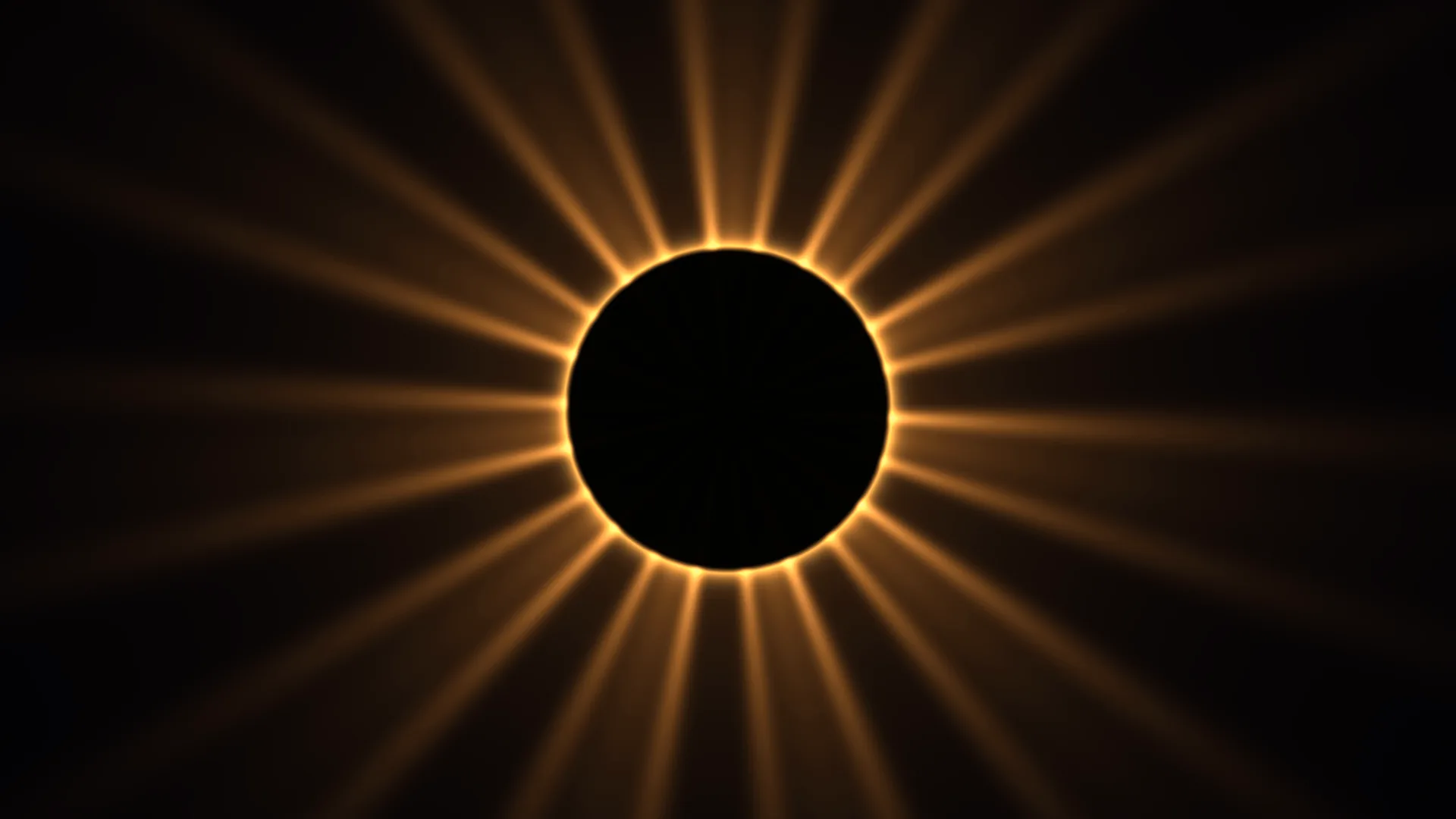 Black circle with a ring of amber light — black circle wallpaper at 3840x2160