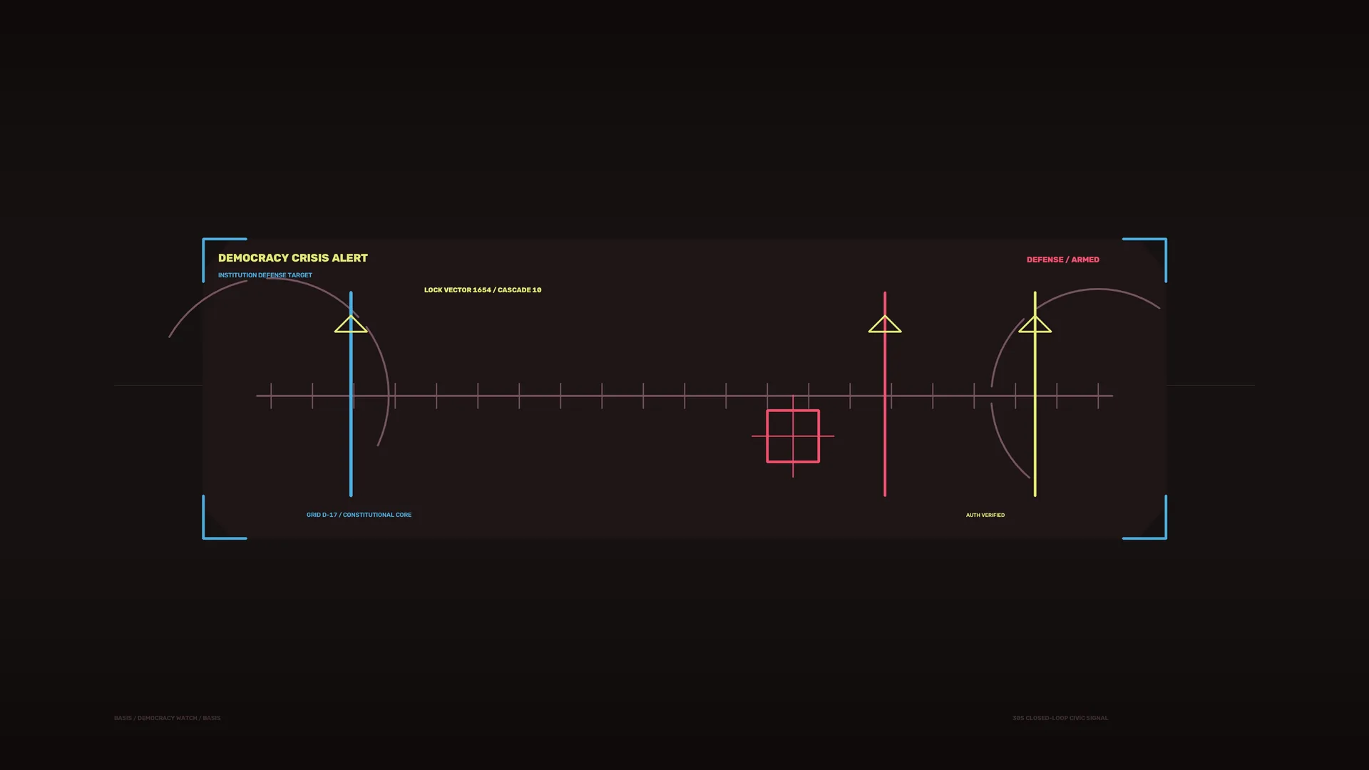 Neon tactical interface on a dark field — tactical interface wallpaper at 3840x2160