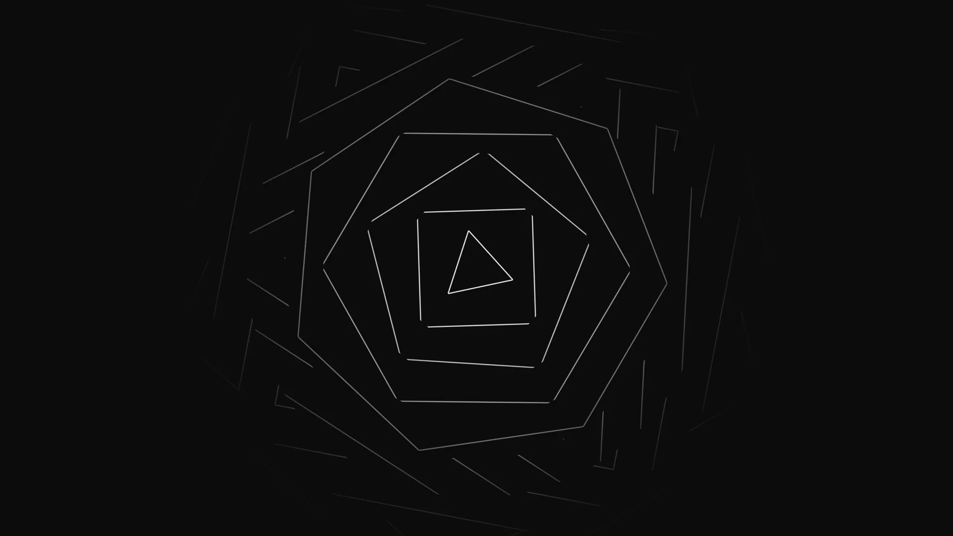 Concentric geometric lines in black and white — geometric wallpaper at 3840x2160