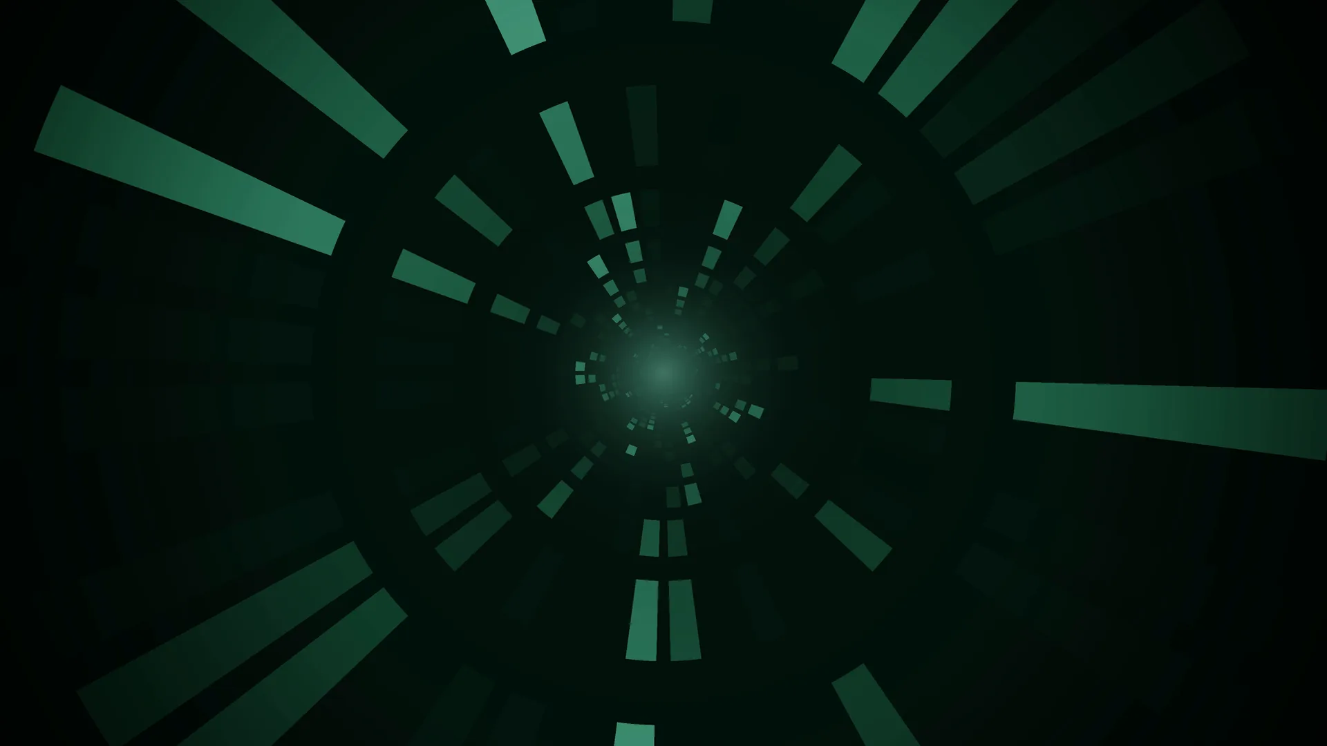 Emerald radial tunnel of geometric light — radial tunnel wallpaper at 3840x2160
