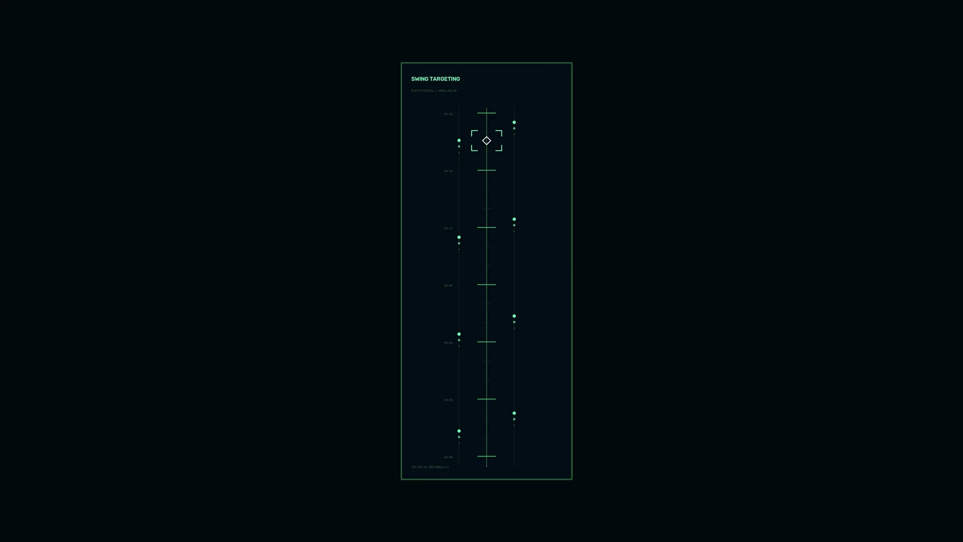 Green targeting diagram in deep space — targeting diagram wallpaper at 3840x2160