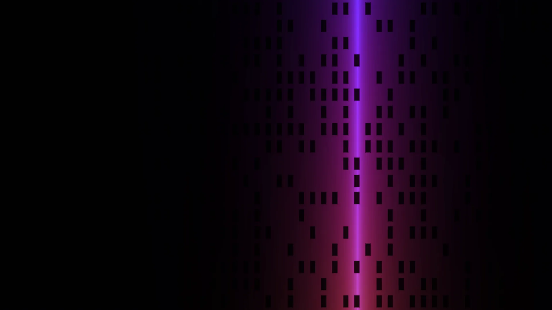 Violet light column among dark pixel forms — violet beam wallpaper at 3840x2160