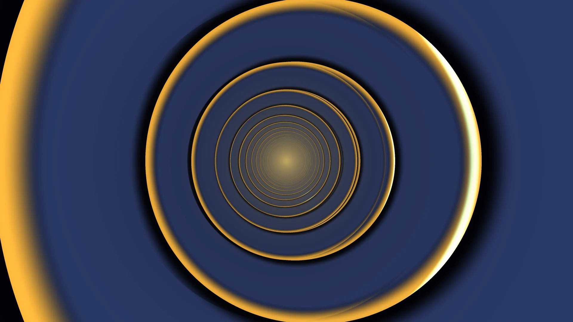 Concentric gold rings in a blue field — concentric rings wallpaper at 3840x2160