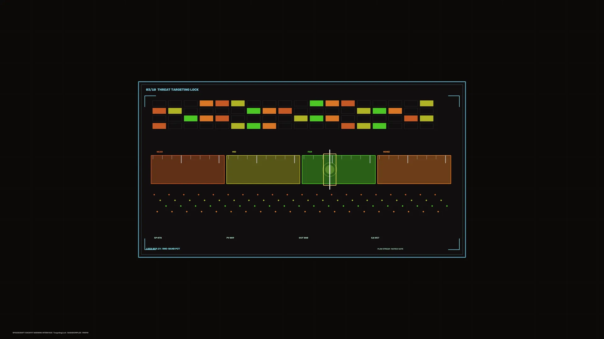 Threat targeting interface in neon grid form — interface wallpaper at 3840x2160