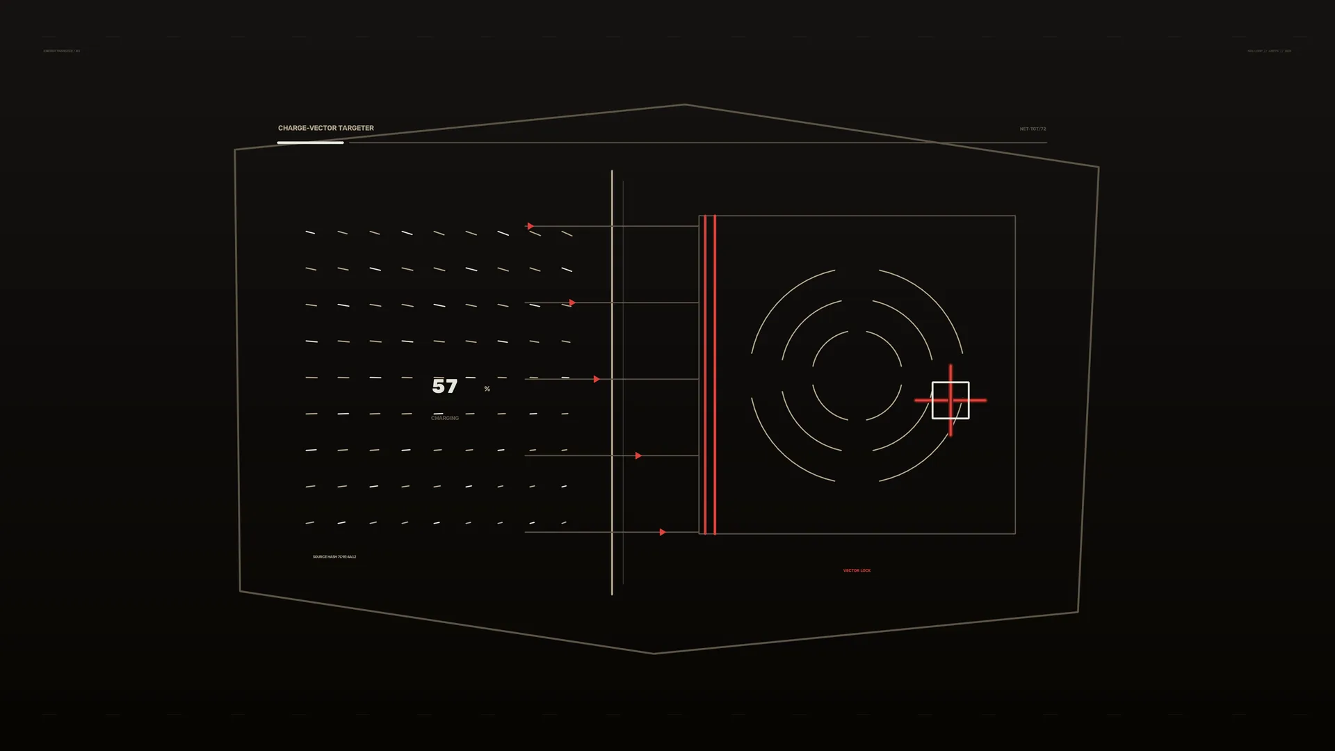 Charge vector diagram in black and red — technical diagram wallpaper at 3840x2160