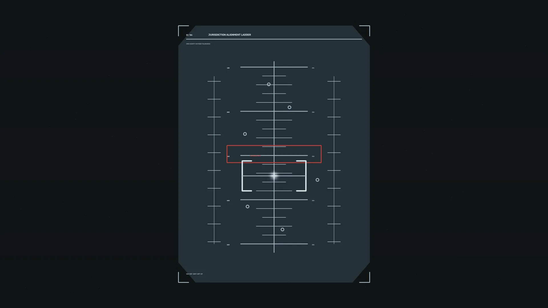 Geometric alignment diagram in charcoal and blue — technical diagram wallpaper at 3840x2160