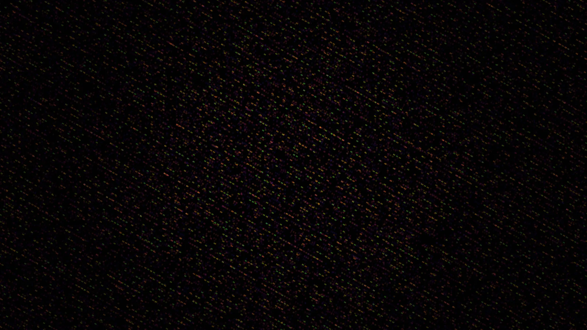 Mosaic of dim colour across a black field — abstract wallpaper at 3840x2160