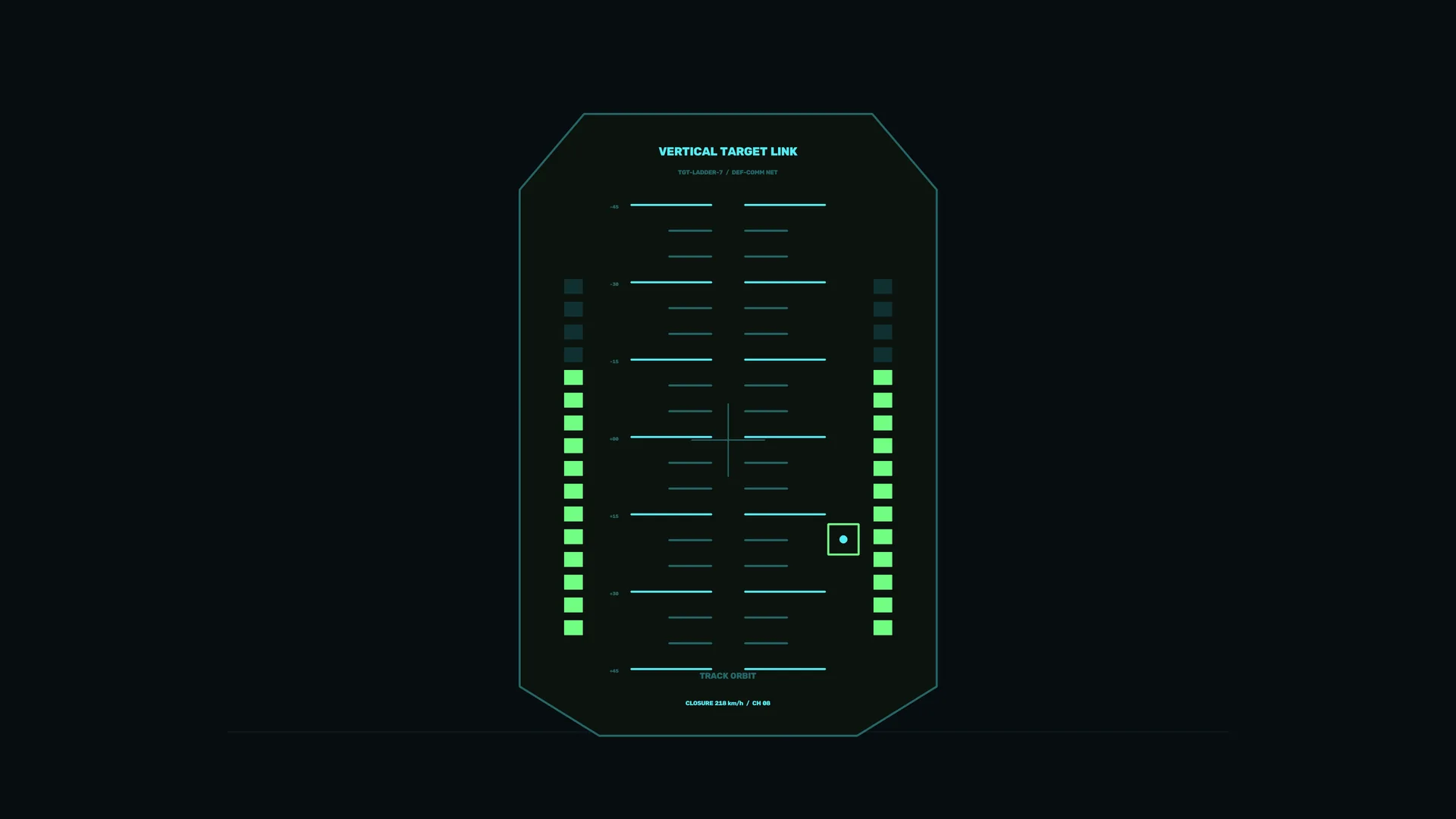 Vertical target link neon orbital interface — orbital interface wallpaper at 3840x2160