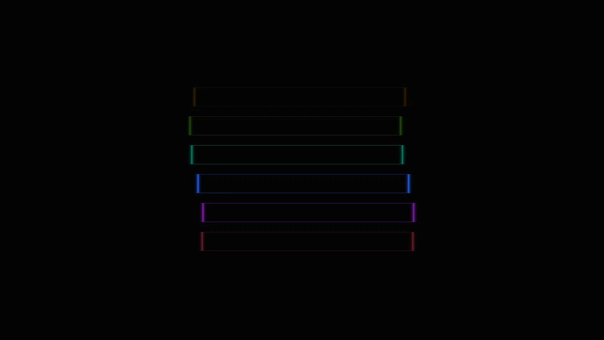 Six luminous bars in a field of black — horizontal bars wallpaper at 3840x2160