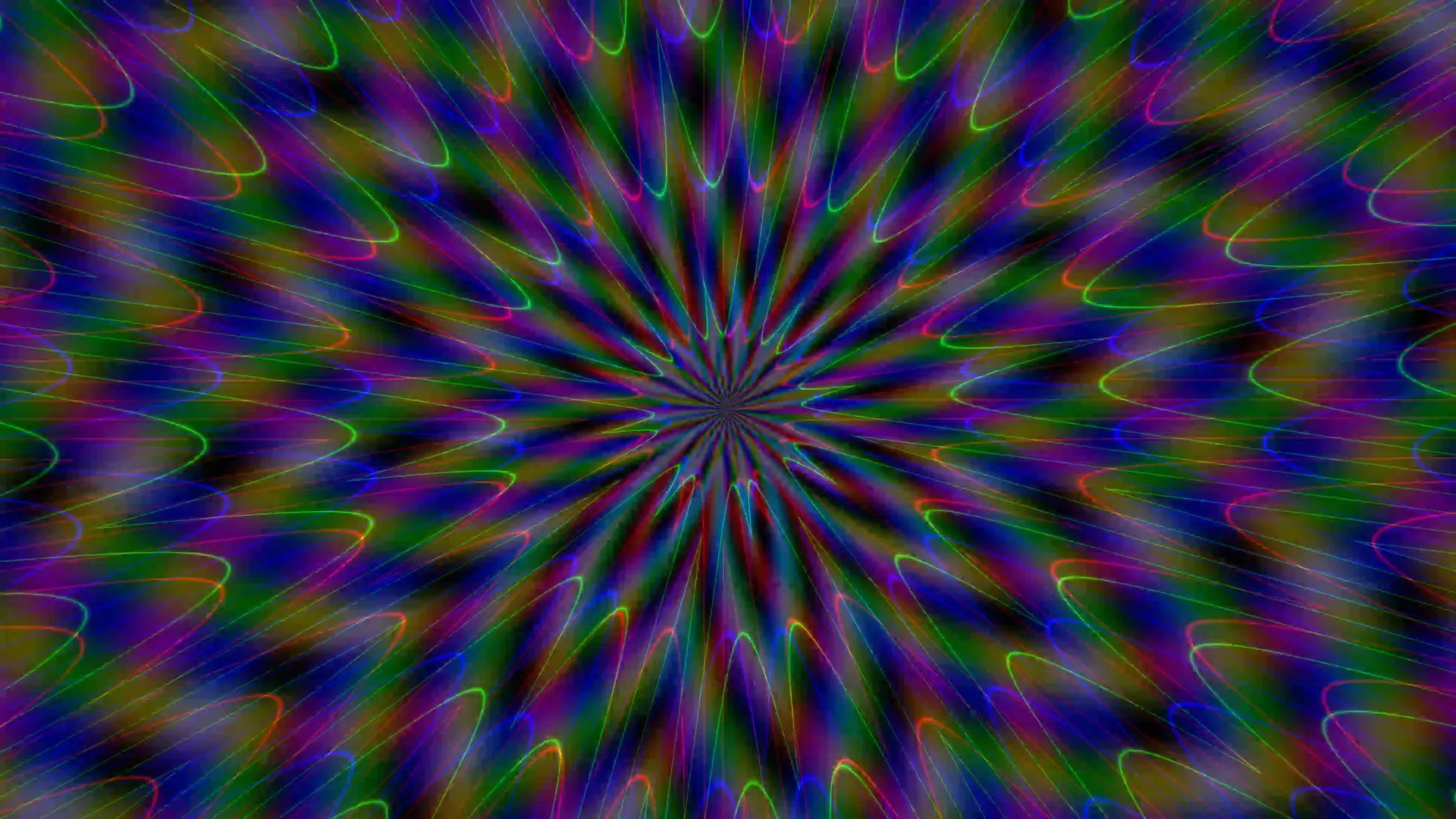 Prismatic radial burst with luminous contours — abstract wallpaper at 3840x2160