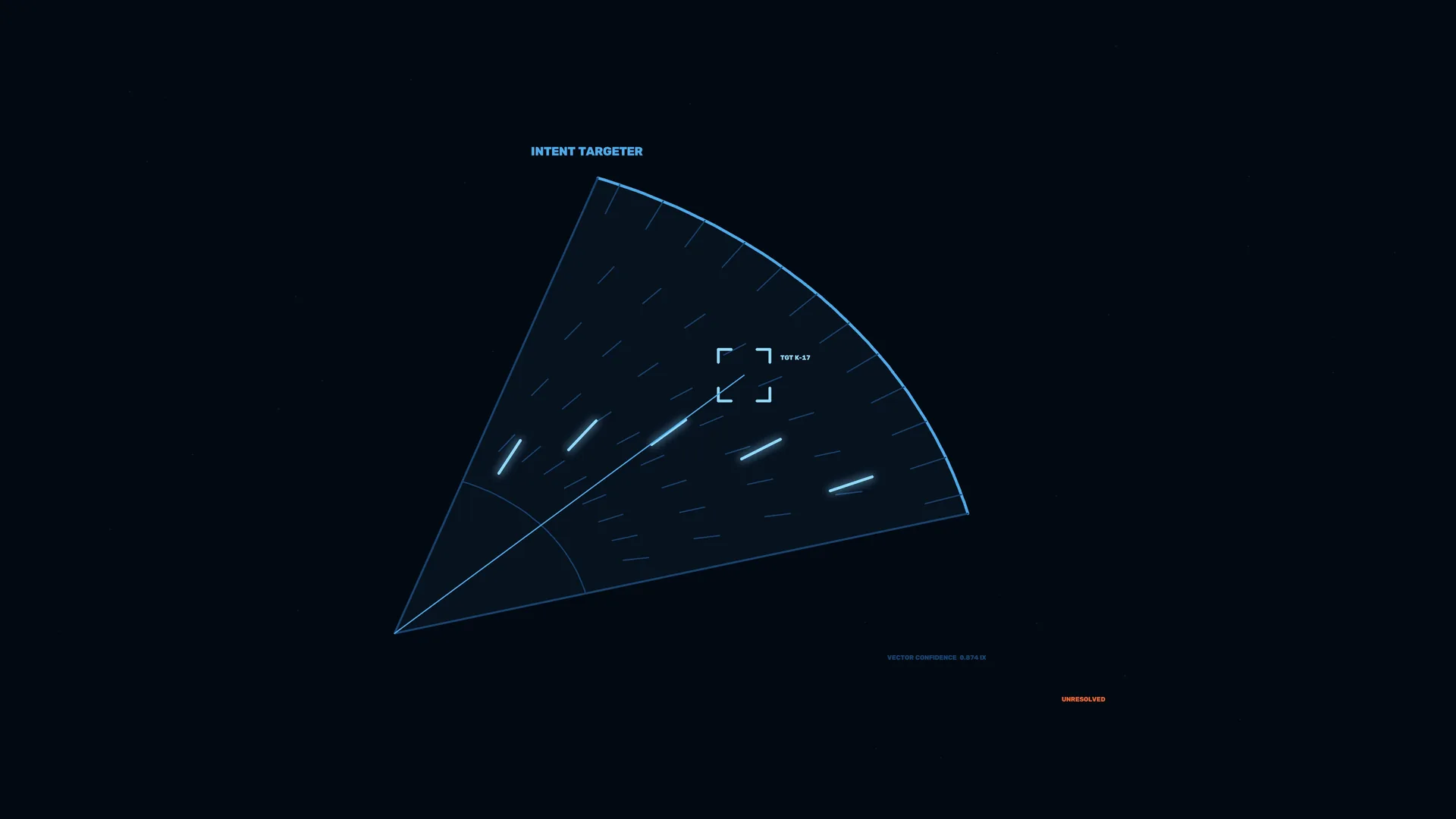 Blue radar sweep across a dark field — radar wallpaper at 3840x2160