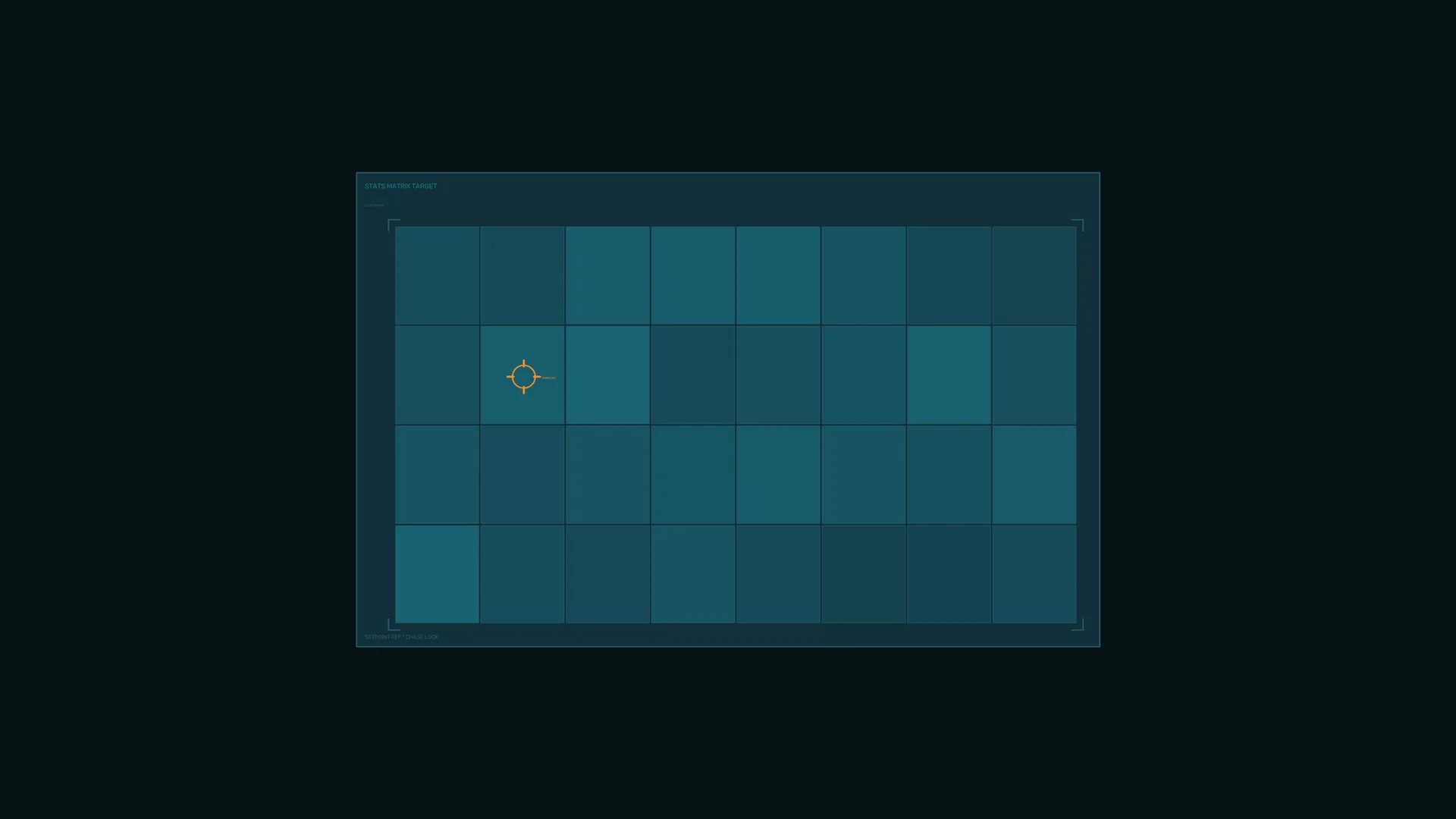 Teal target grid in deep blue negative space — teal grid wallpaper at 3840x2160