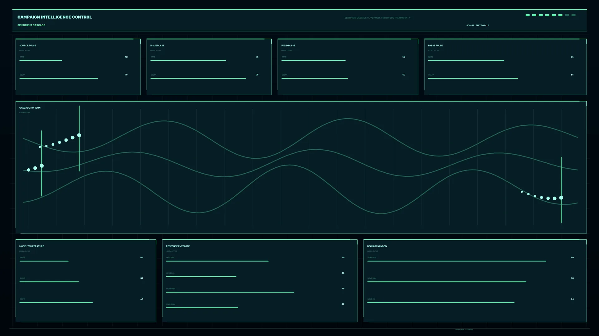 Sentiment Cascade Control Dashboard — analytics dashboard wallpaper at 3840x2160