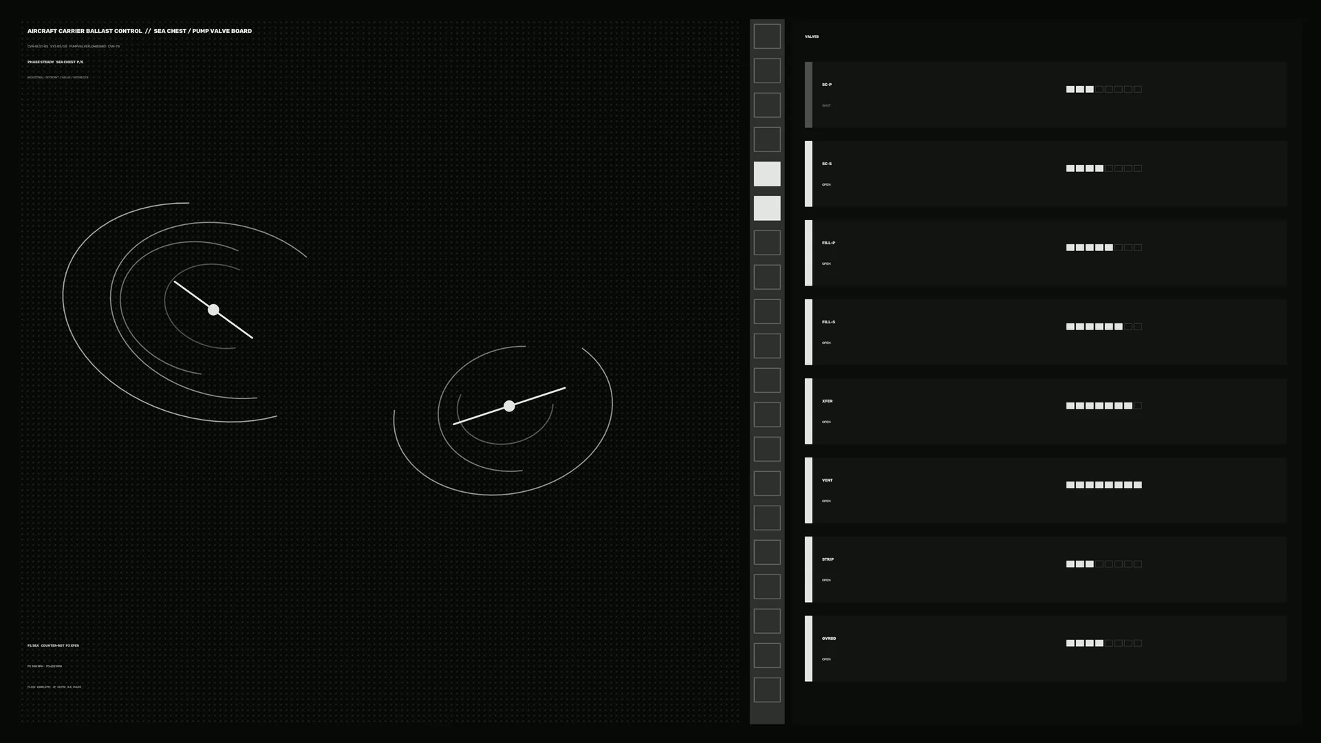 Monochrome radar console with circular signal forms — radar wallpaper at 3840x2160