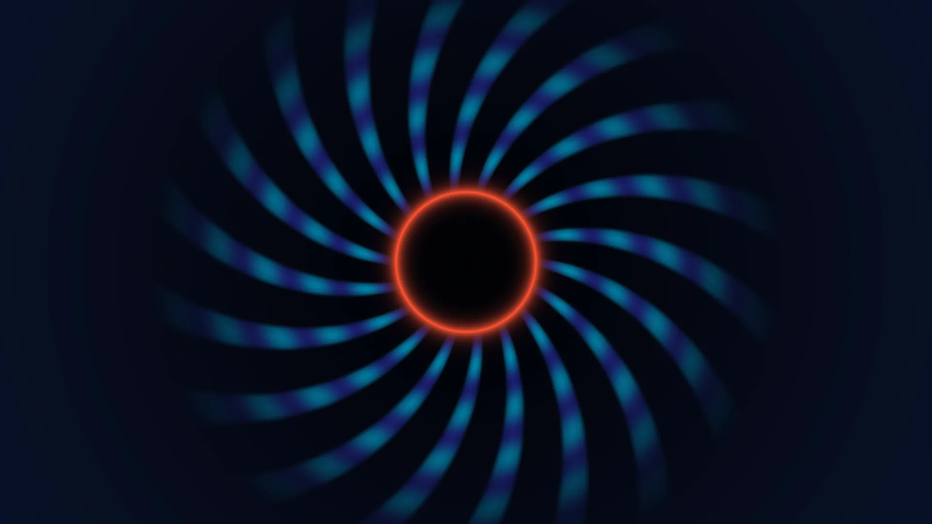 Neon vortex with a glowing central ring — vortex wallpaper at 3840x2160