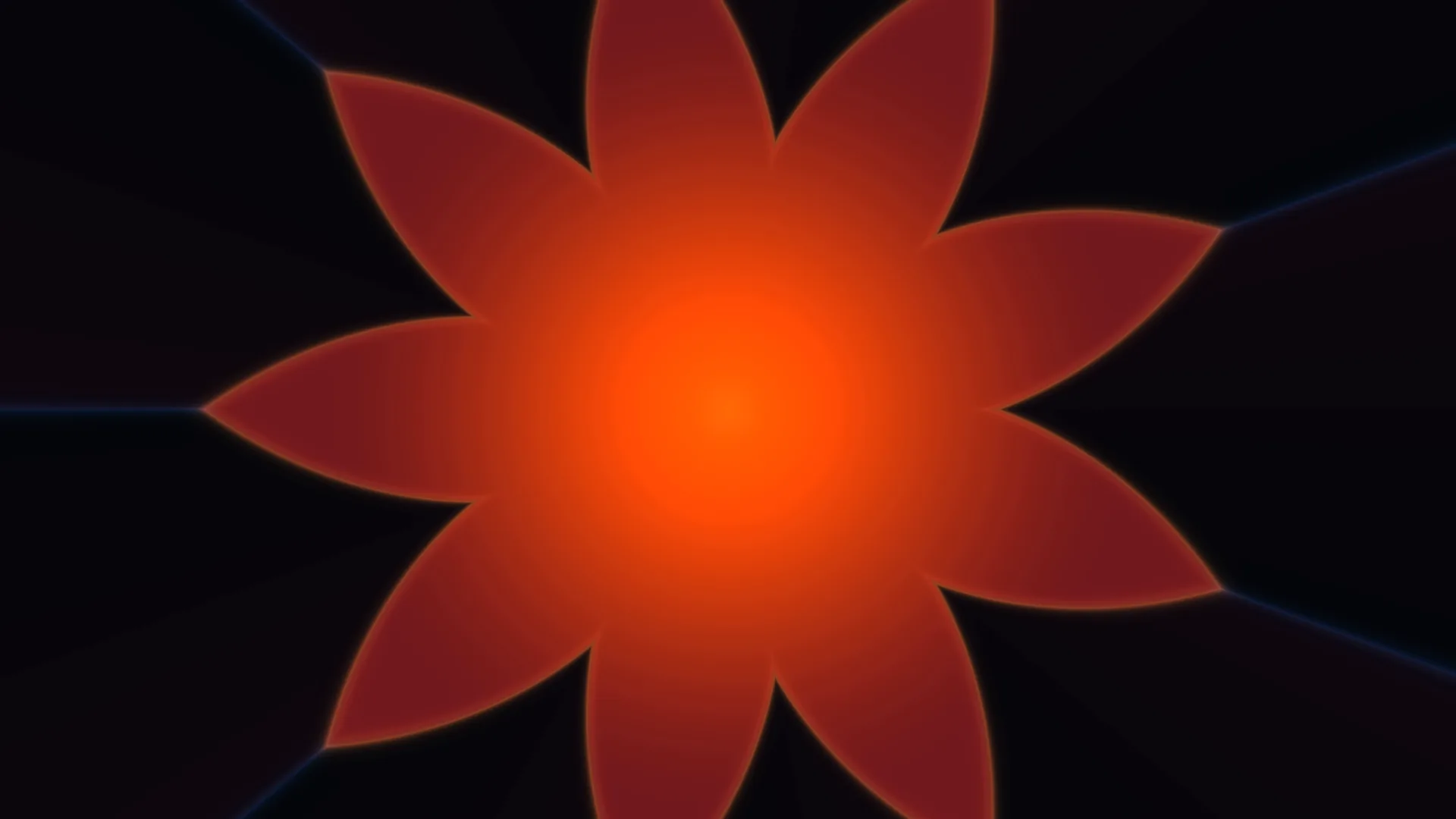 Orange radial bloom against a dark field — orange wallpaper at 3840x2160